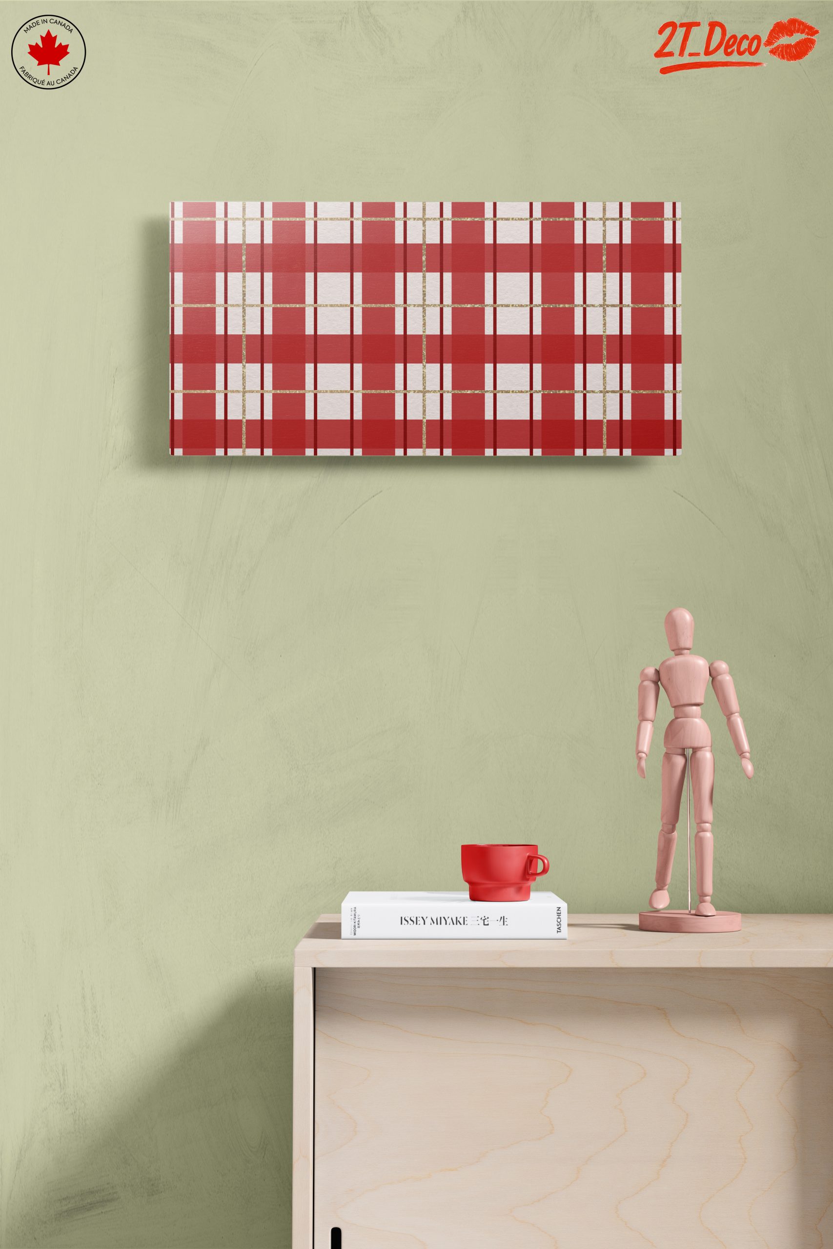 Plaid Pattern Art for Home Decoration - Image 14