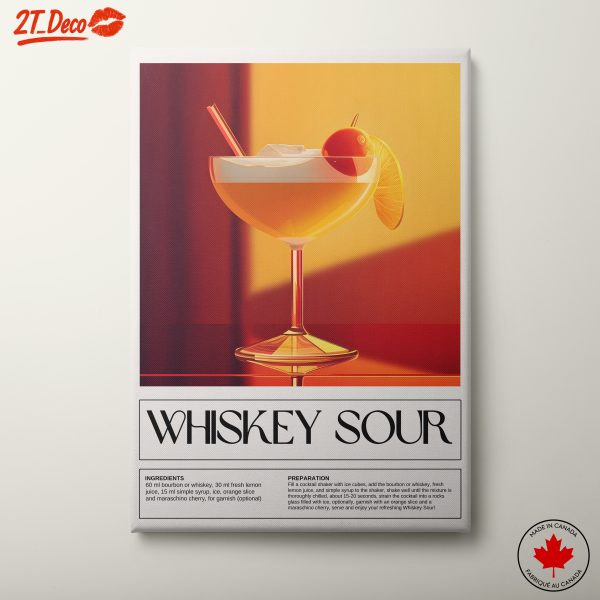 Whiskey Sour Cocktail Art