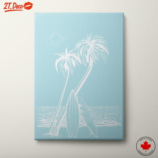 Tropical Beach Scene with Palm Trees 2