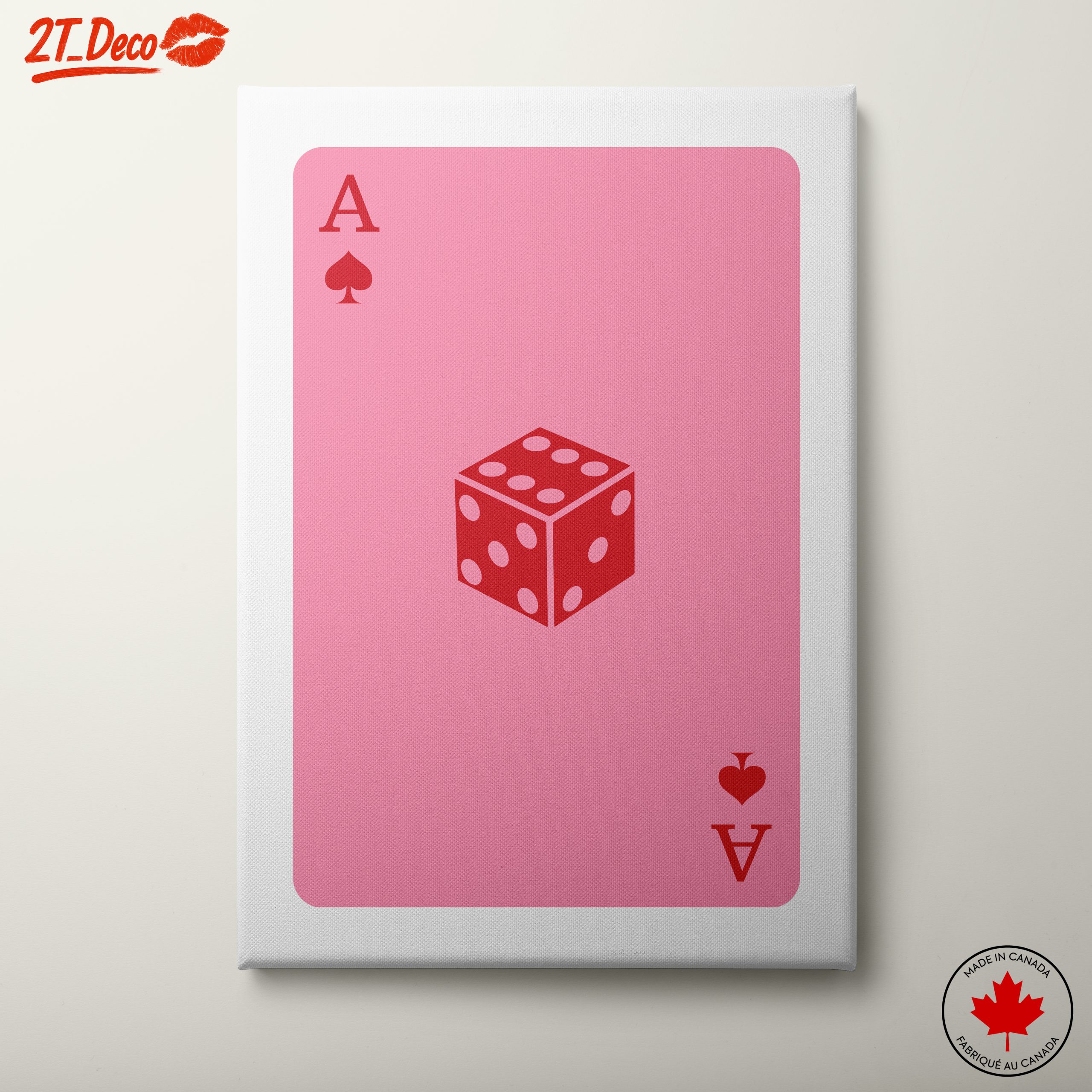 Playful Card Artwork Featuring Dice