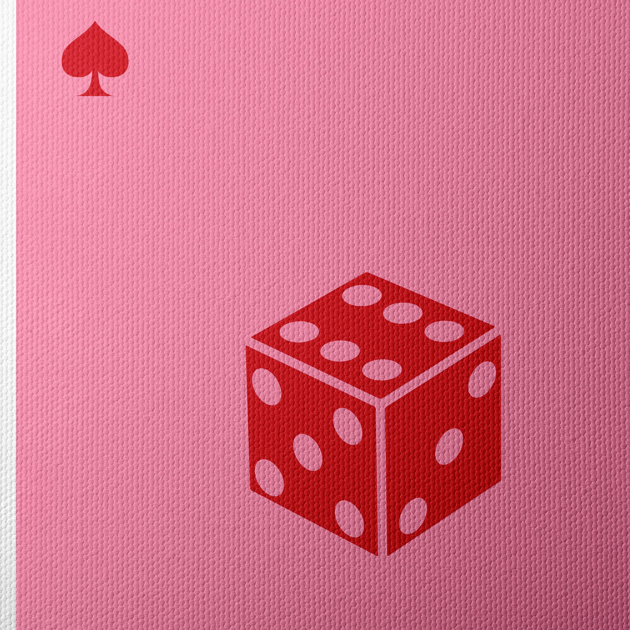 Playful Card Artwork Featuring Dice - Image 4