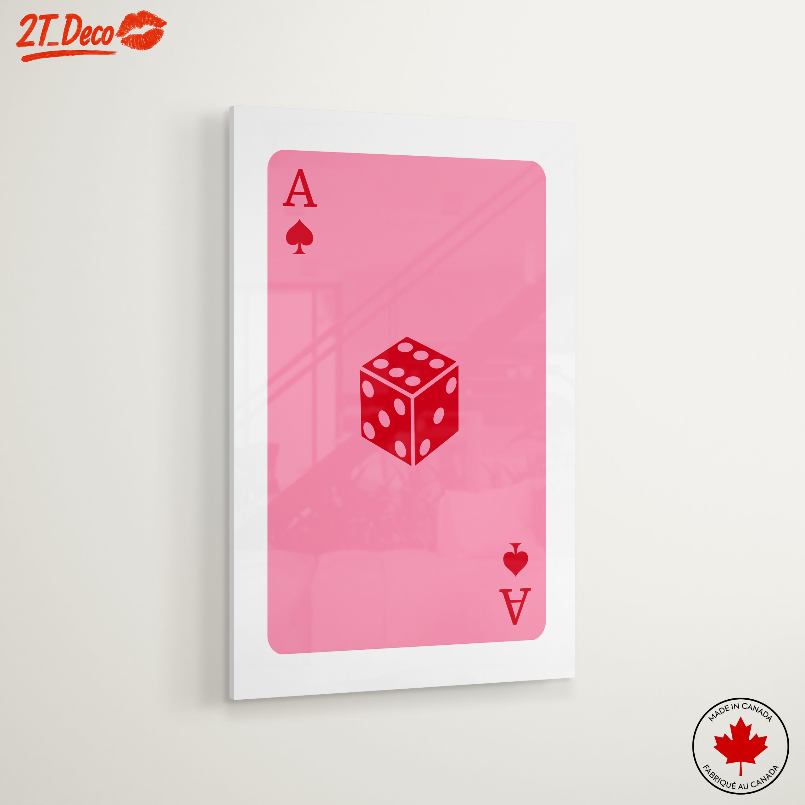 Playful Card Artwork Featuring Dice - Image 6