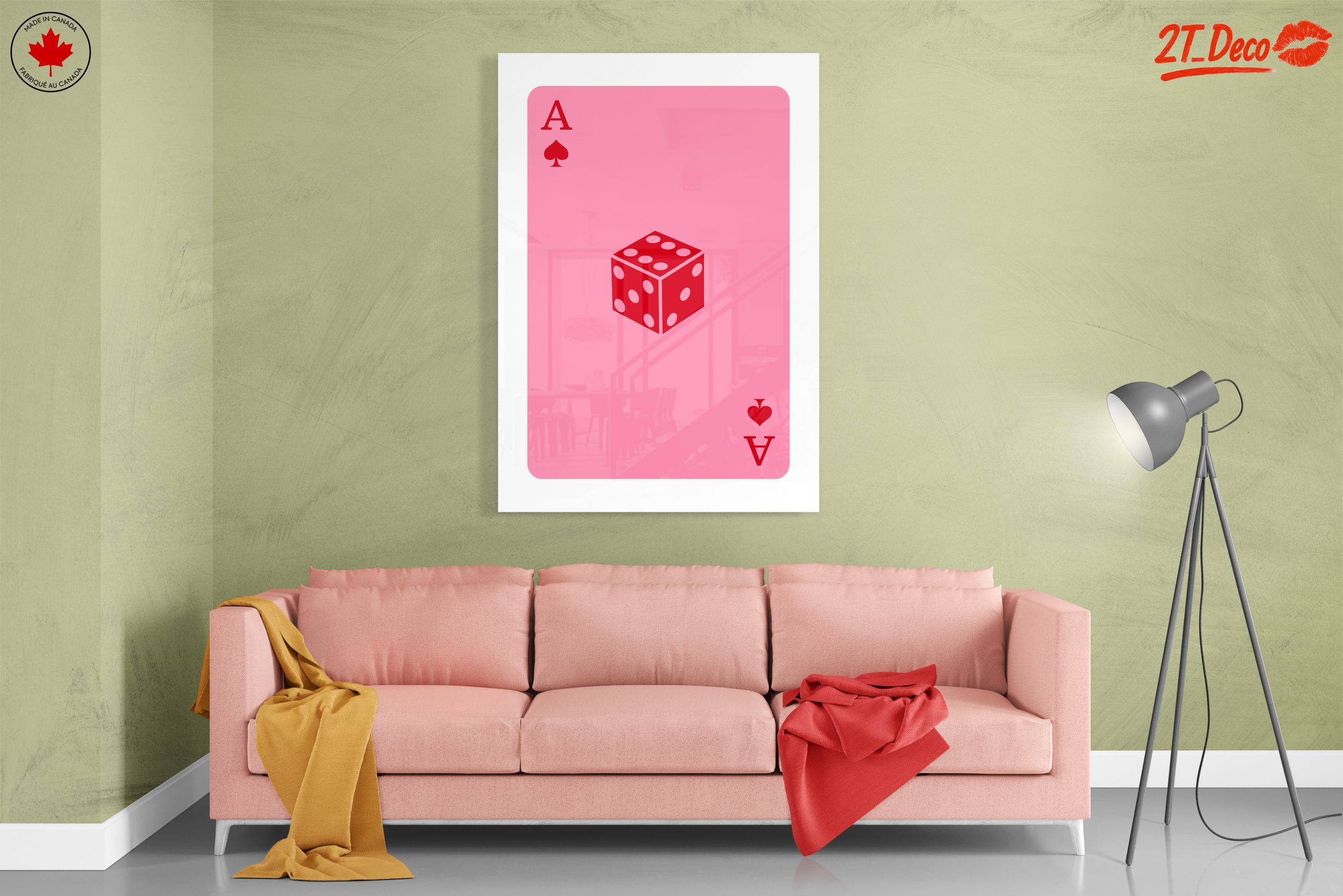 Playful Card Artwork Featuring Dice - Image 7