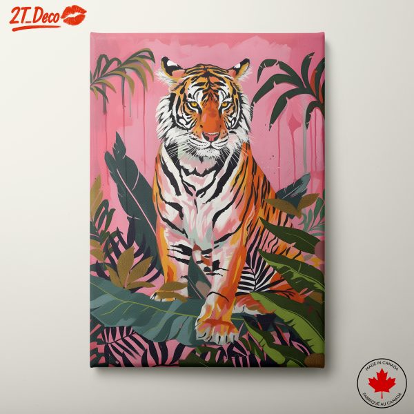 Vibrant Tiger Among Lush Foliage