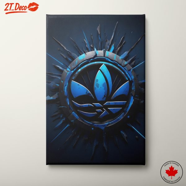 Adidas Logo Design in Blue