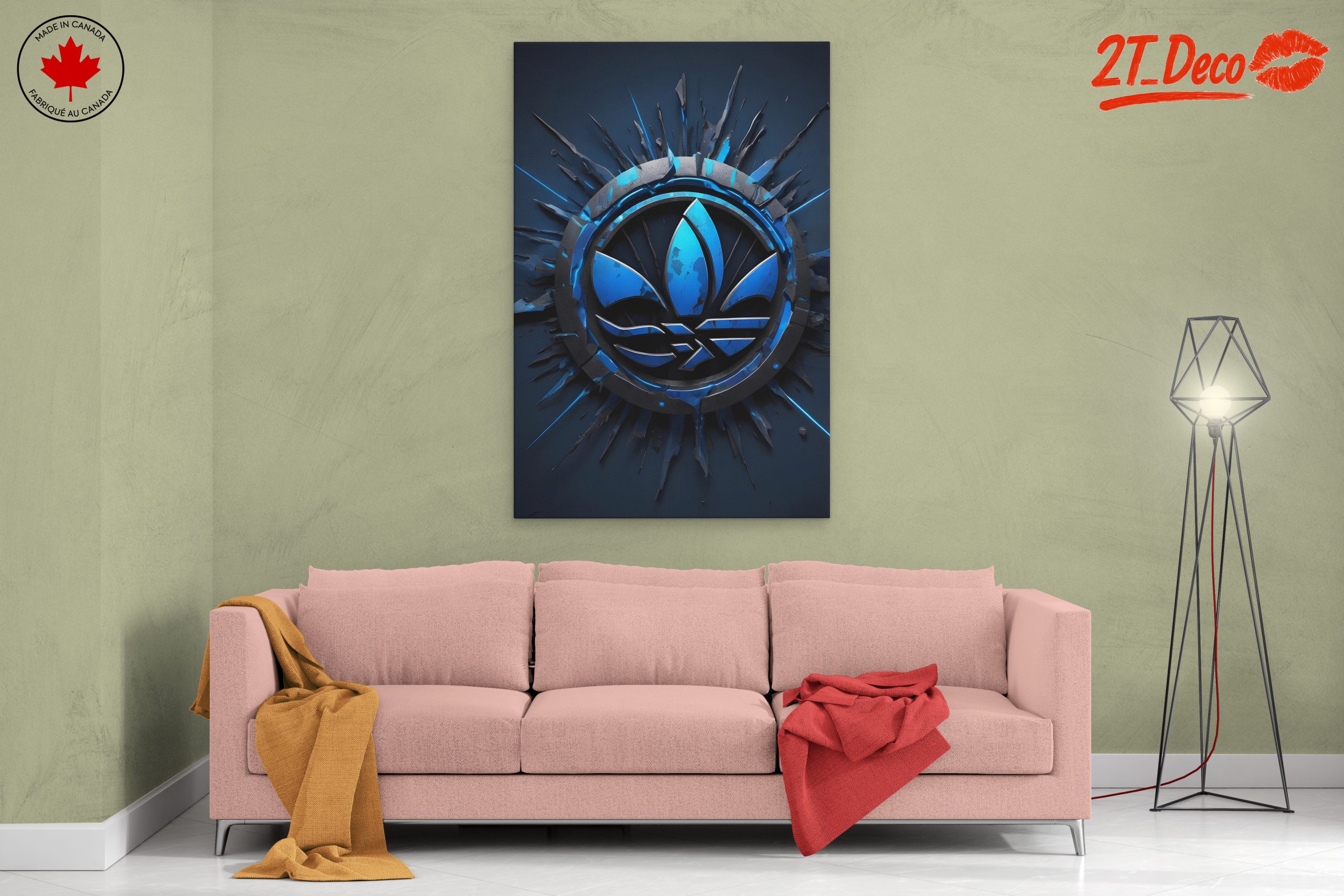 Adidas Logo Design in Blue - Image 2