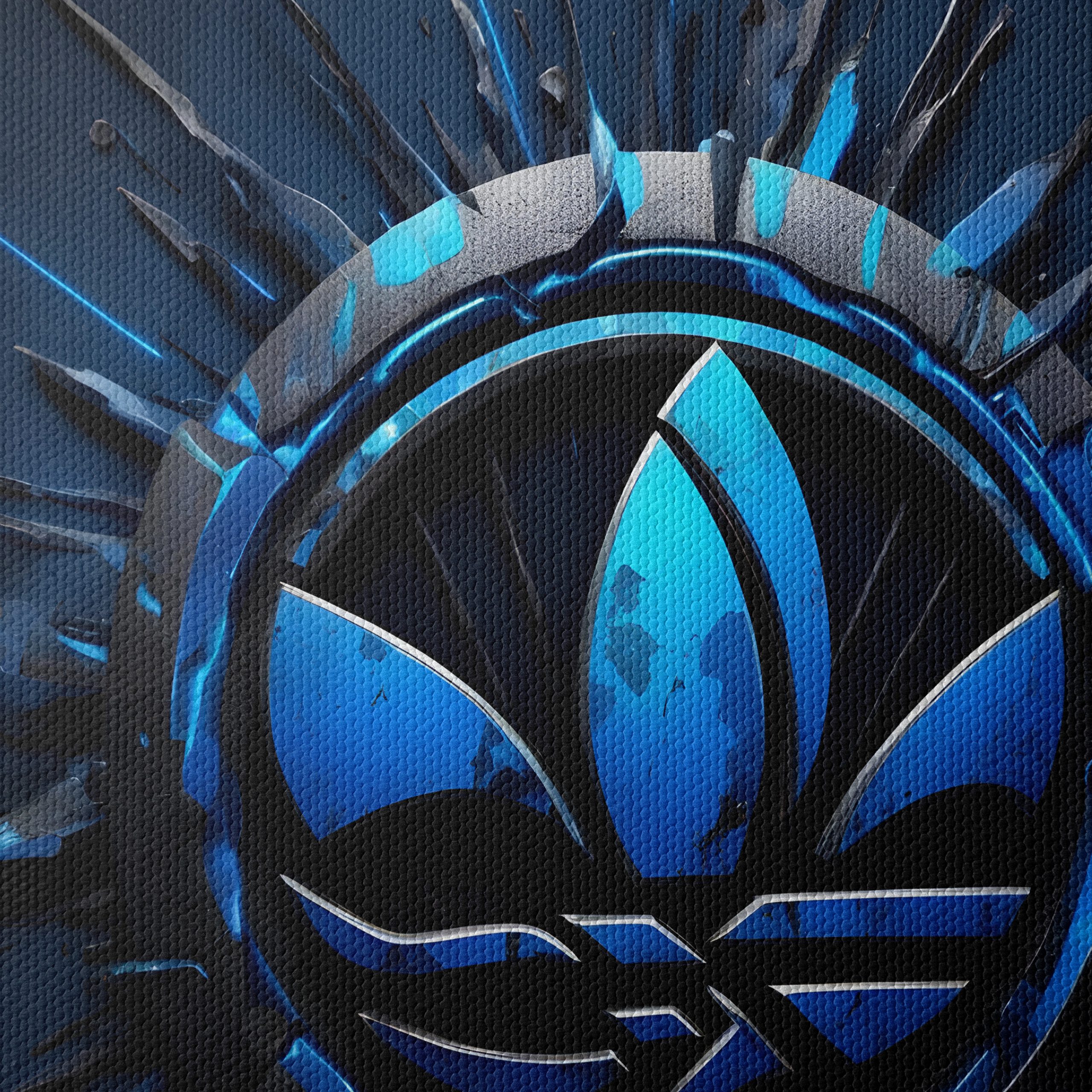 Adidas Logo Design in Blue - Image 4