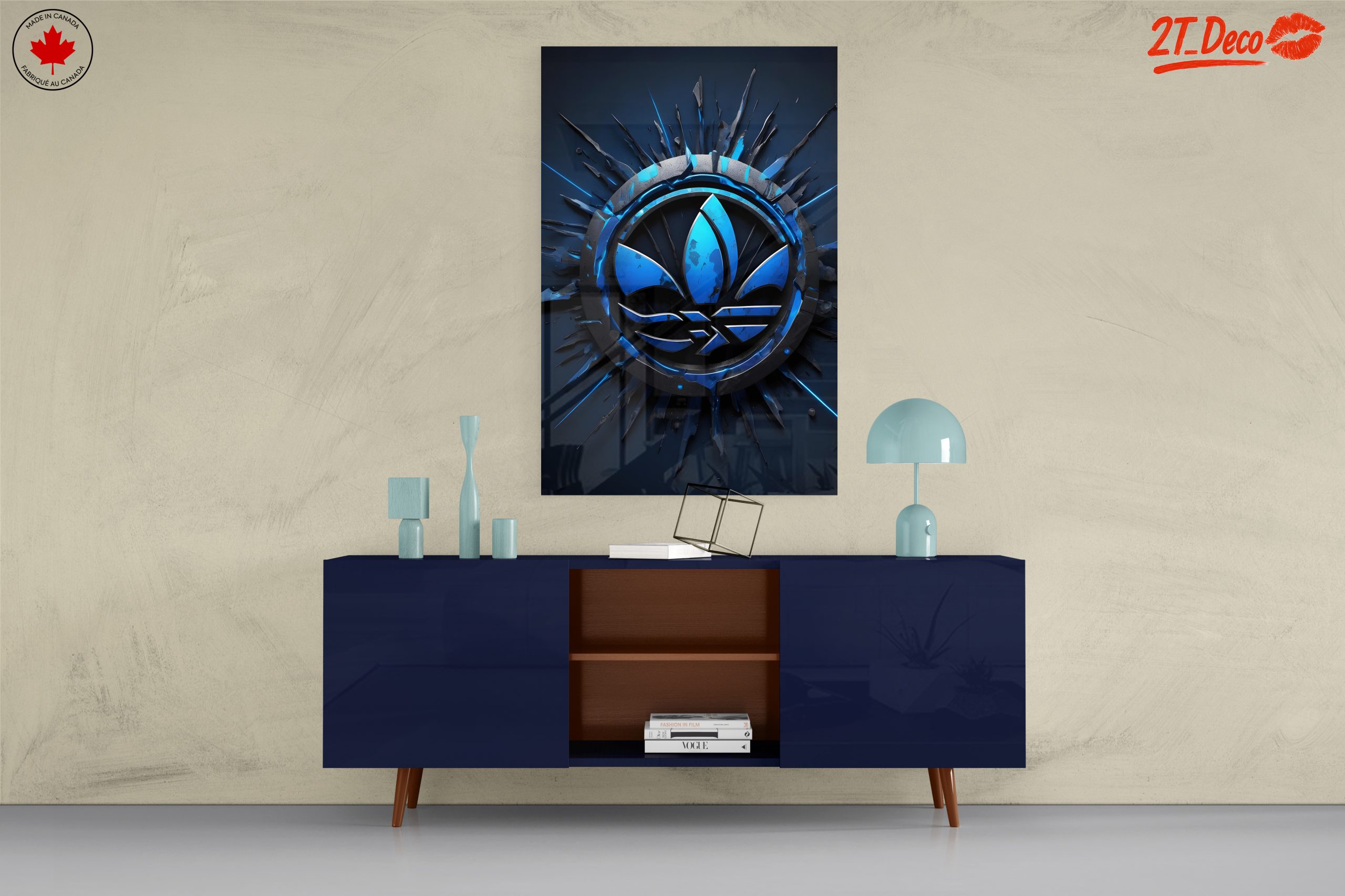 Adidas Logo Design in Blue - Image 8