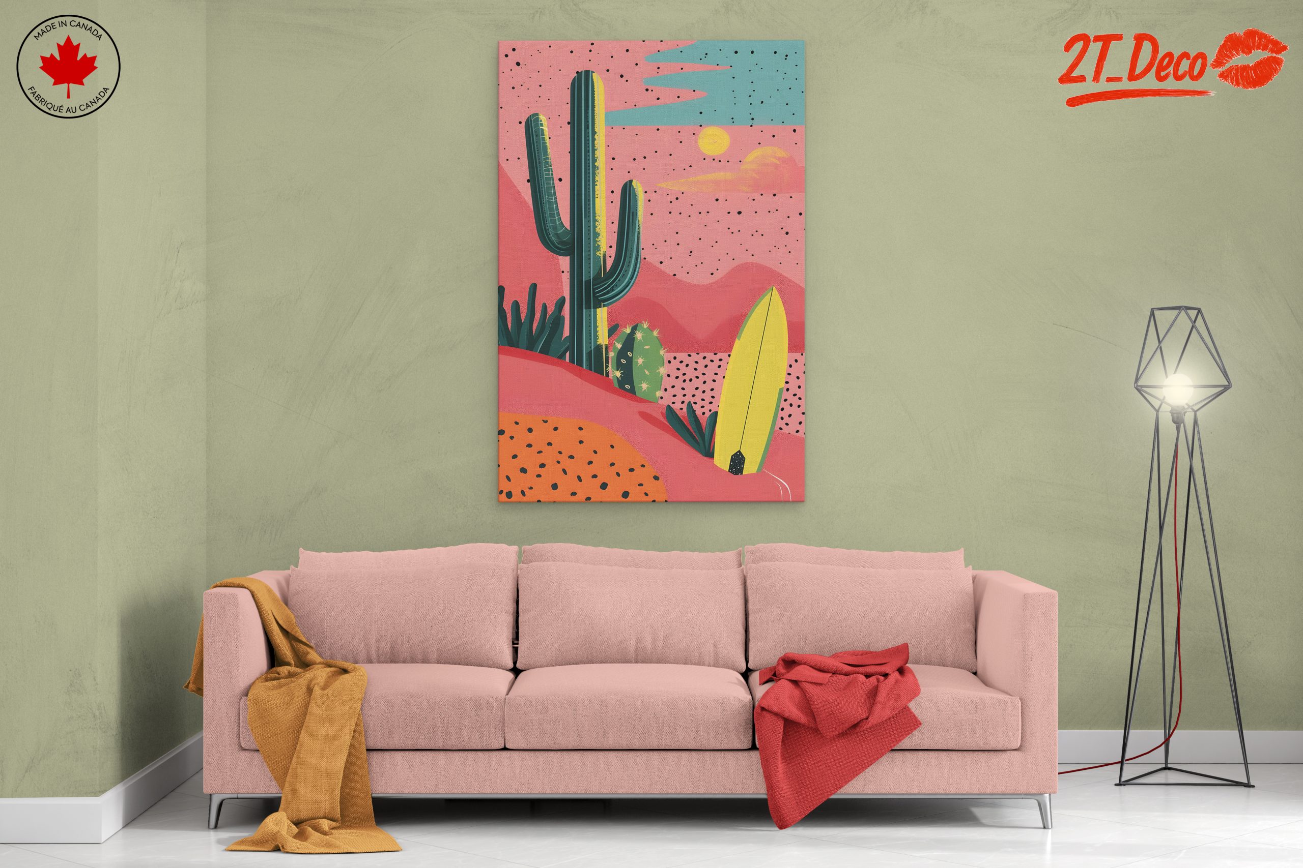 Stylized Desert Landscape with Cacti - Image 2