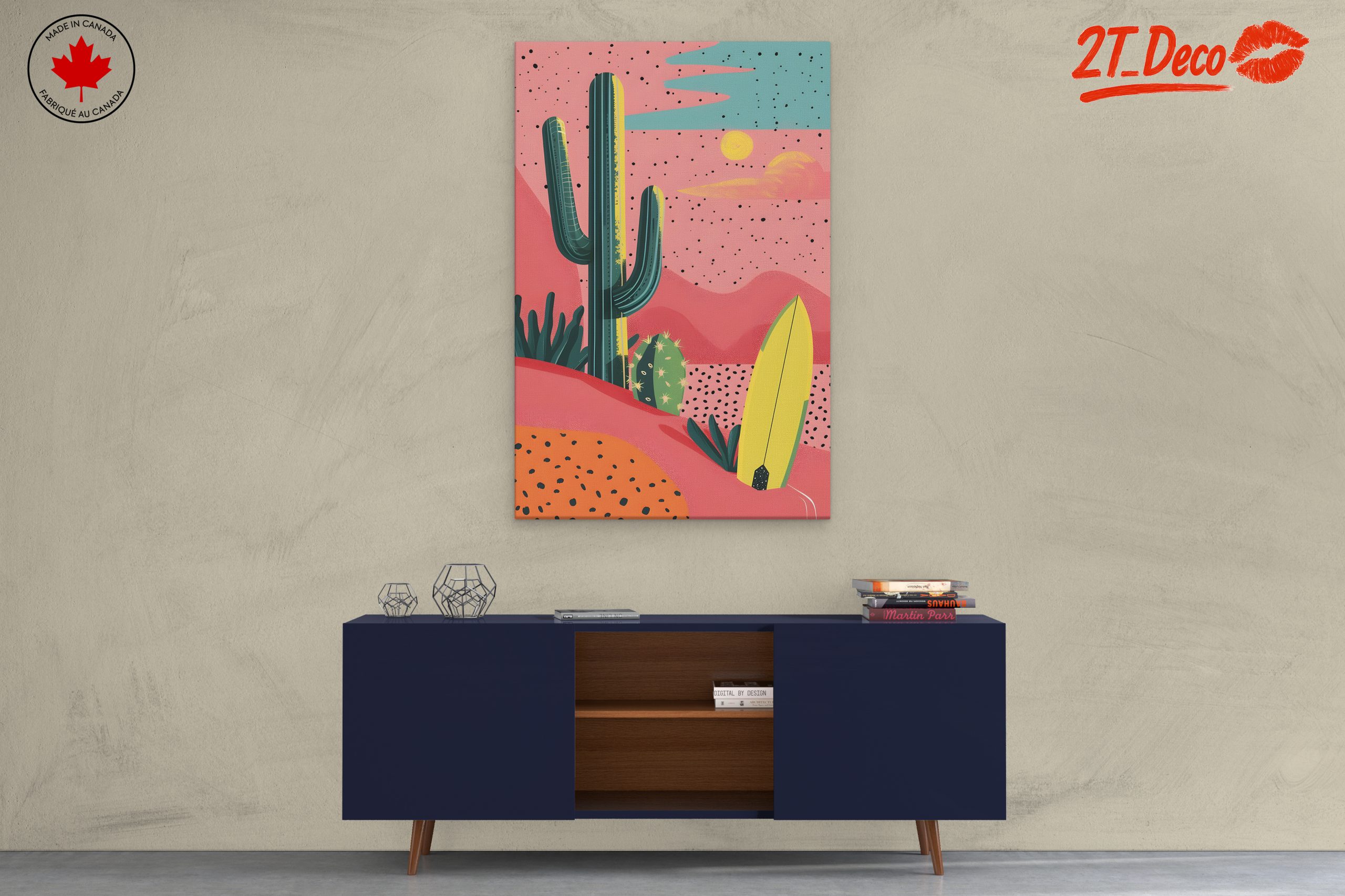 Stylized Desert Landscape with Cacti - Image 3
