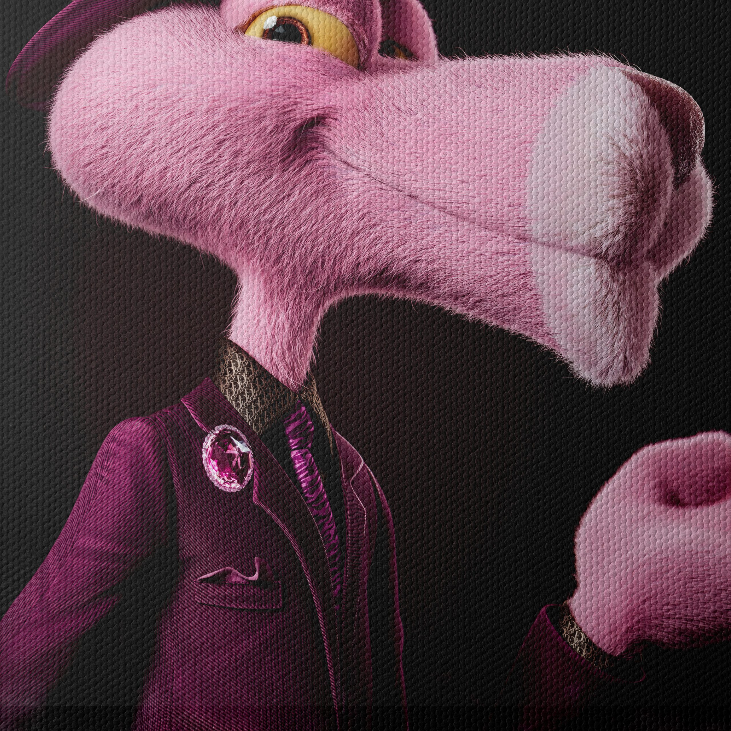 Stylized Pink Panther Character Illustration - Image 4