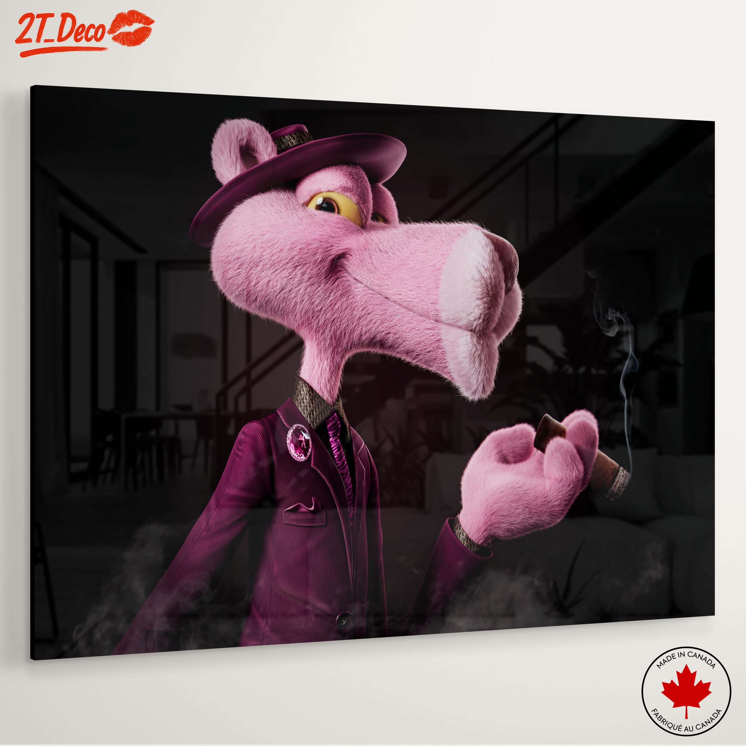 Stylized Pink Panther Character Illustration - Image 6