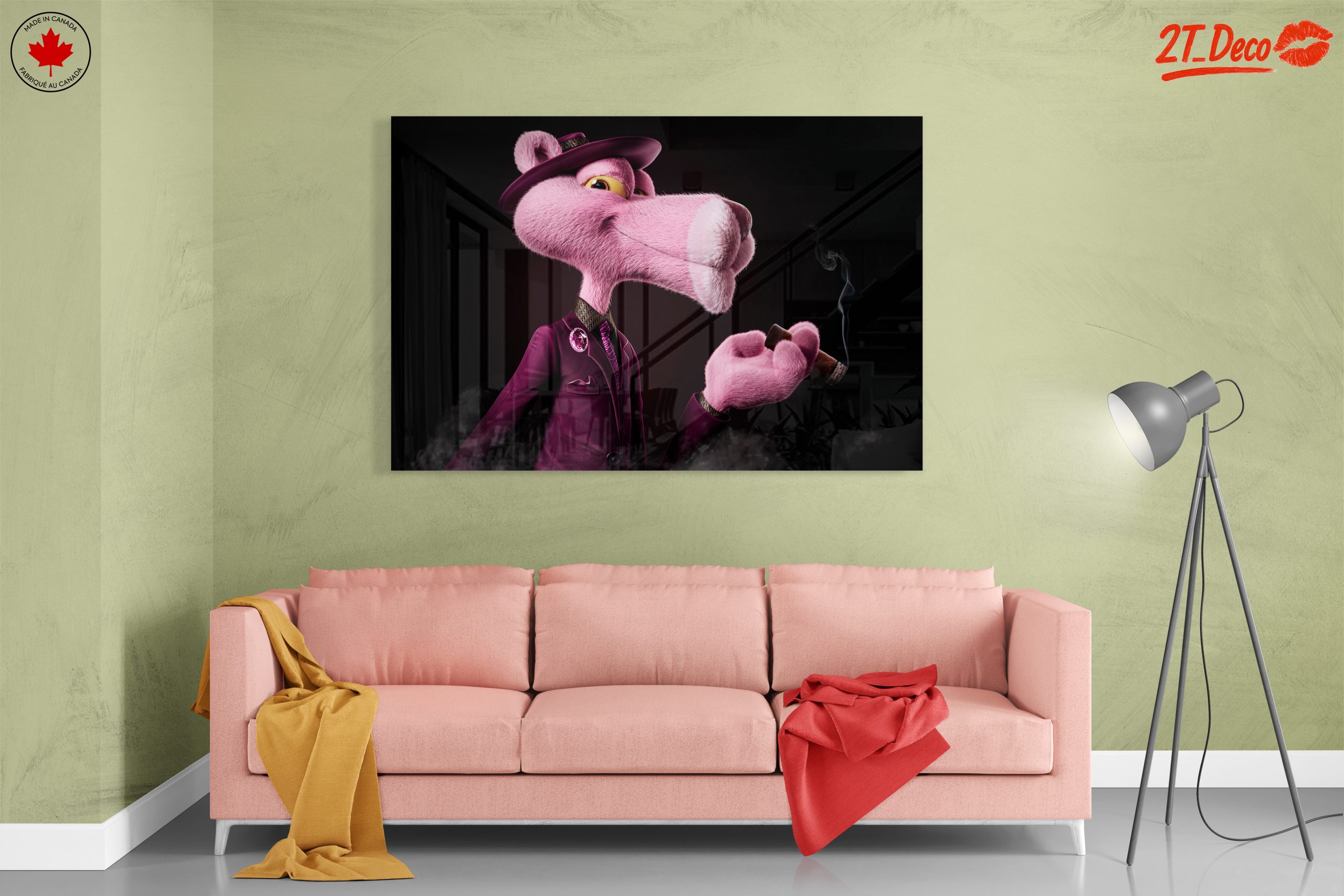 Stylized Pink Panther Character Illustration - Image 7