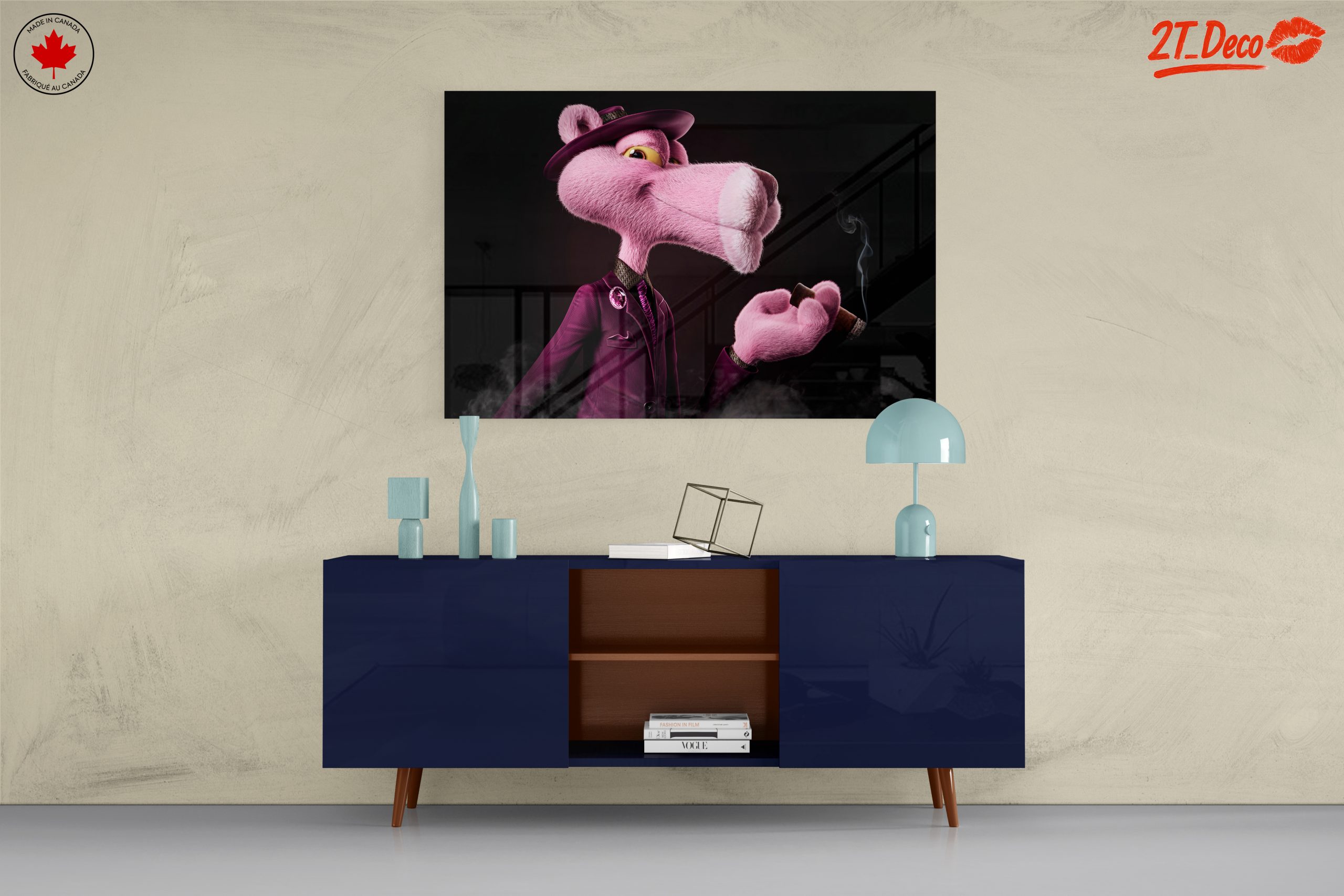 Stylized Pink Panther Character Illustration - Image 8