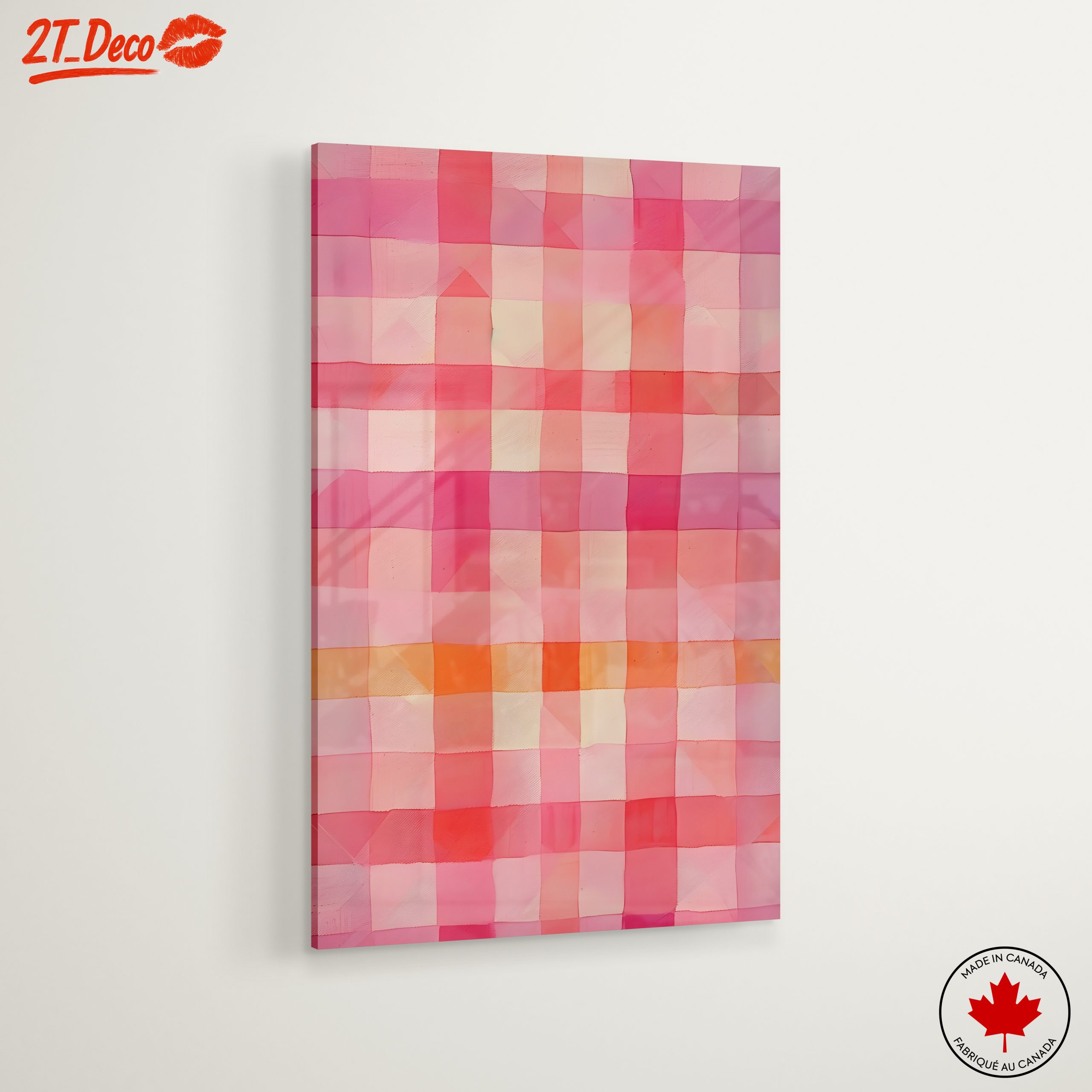 Soft Pink Abstract Pattern Art - Image 6