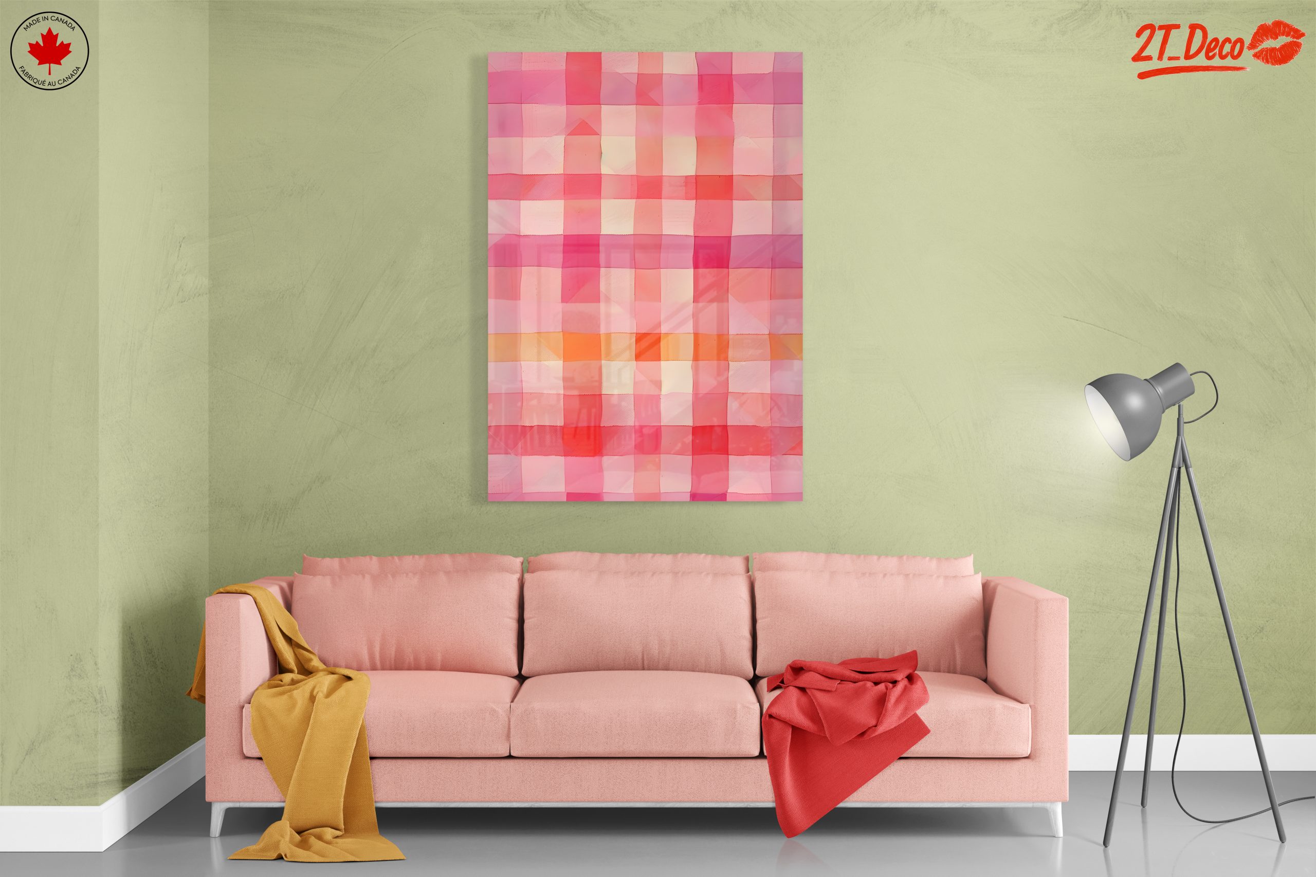Soft Pink Abstract Pattern Art - Image 7