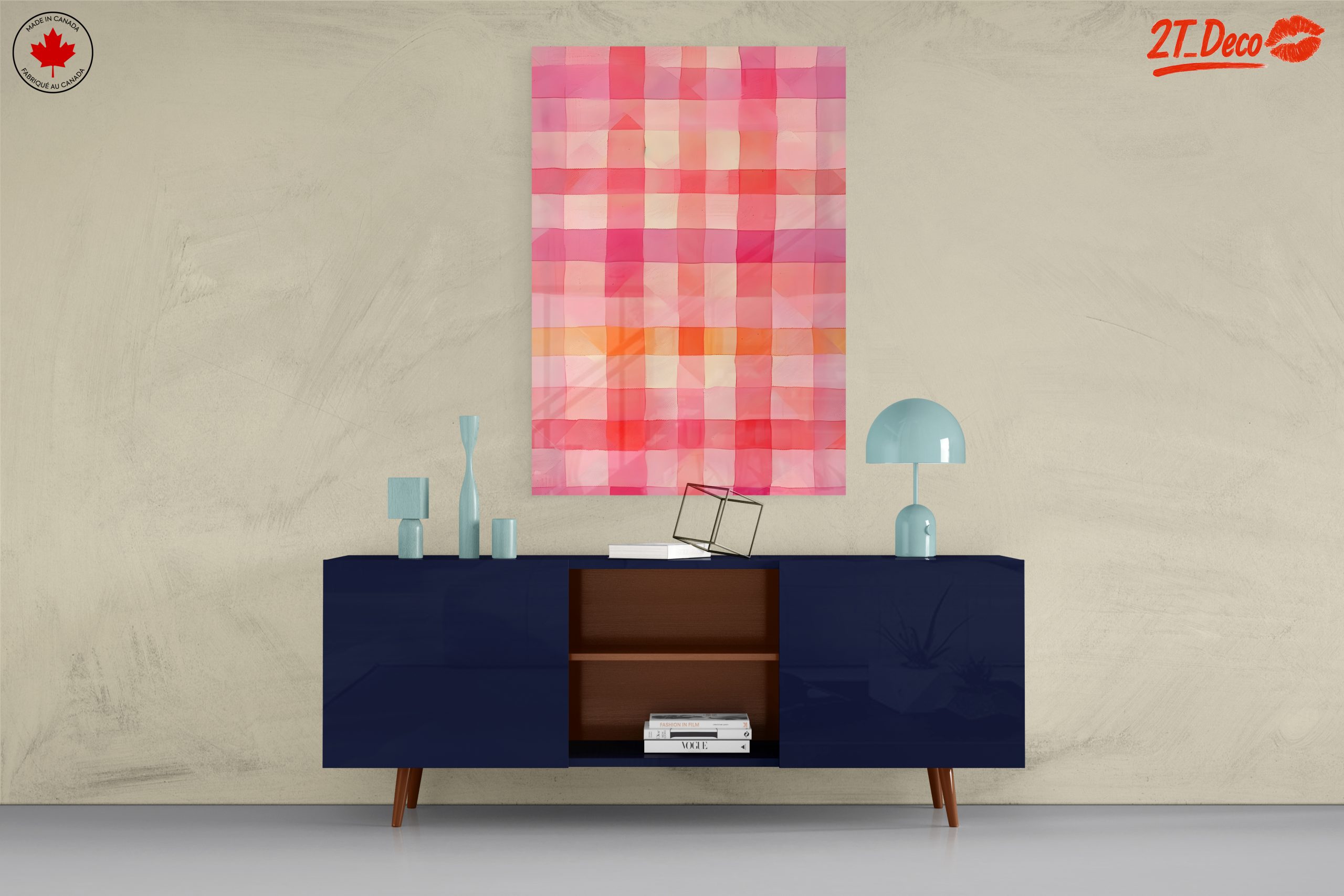 Soft Pink Abstract Pattern Art - Image 8
