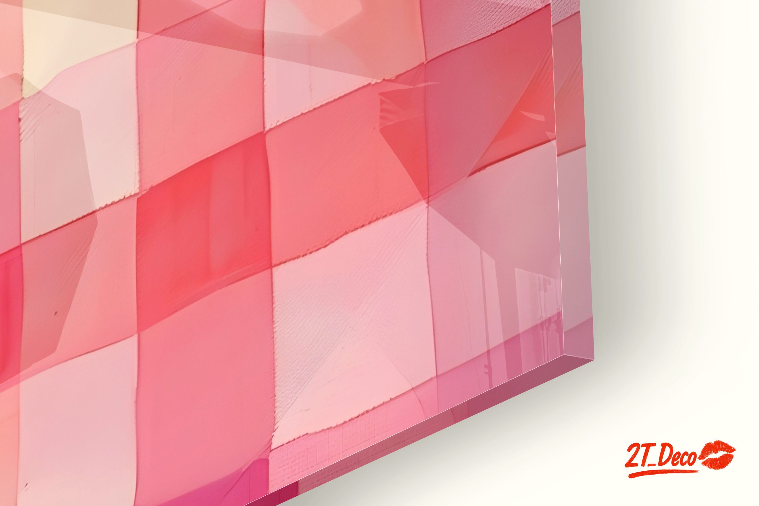 Soft Pink Abstract Pattern Art - Image 9