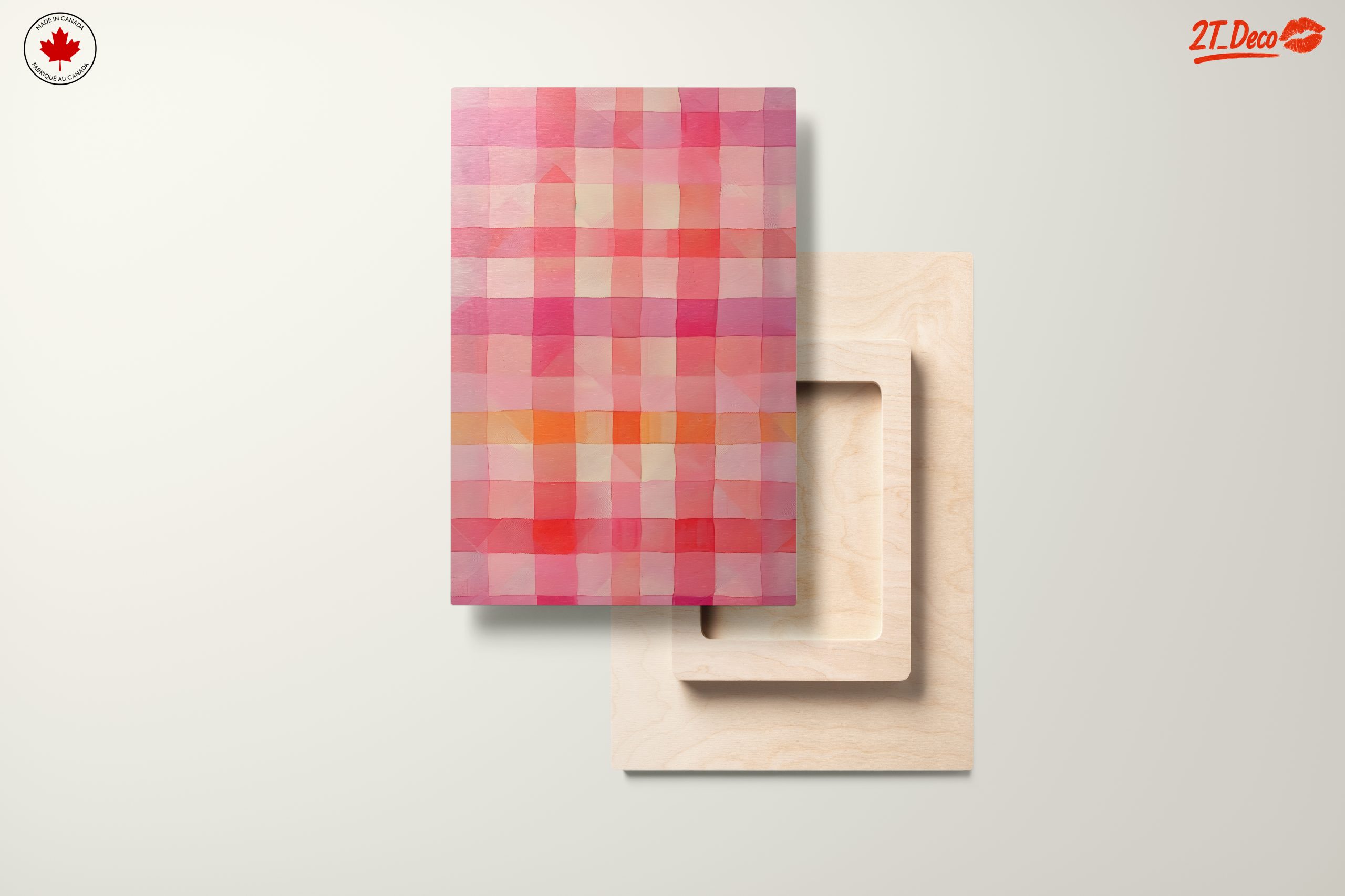 Soft Pink Abstract Pattern Art - Image 11