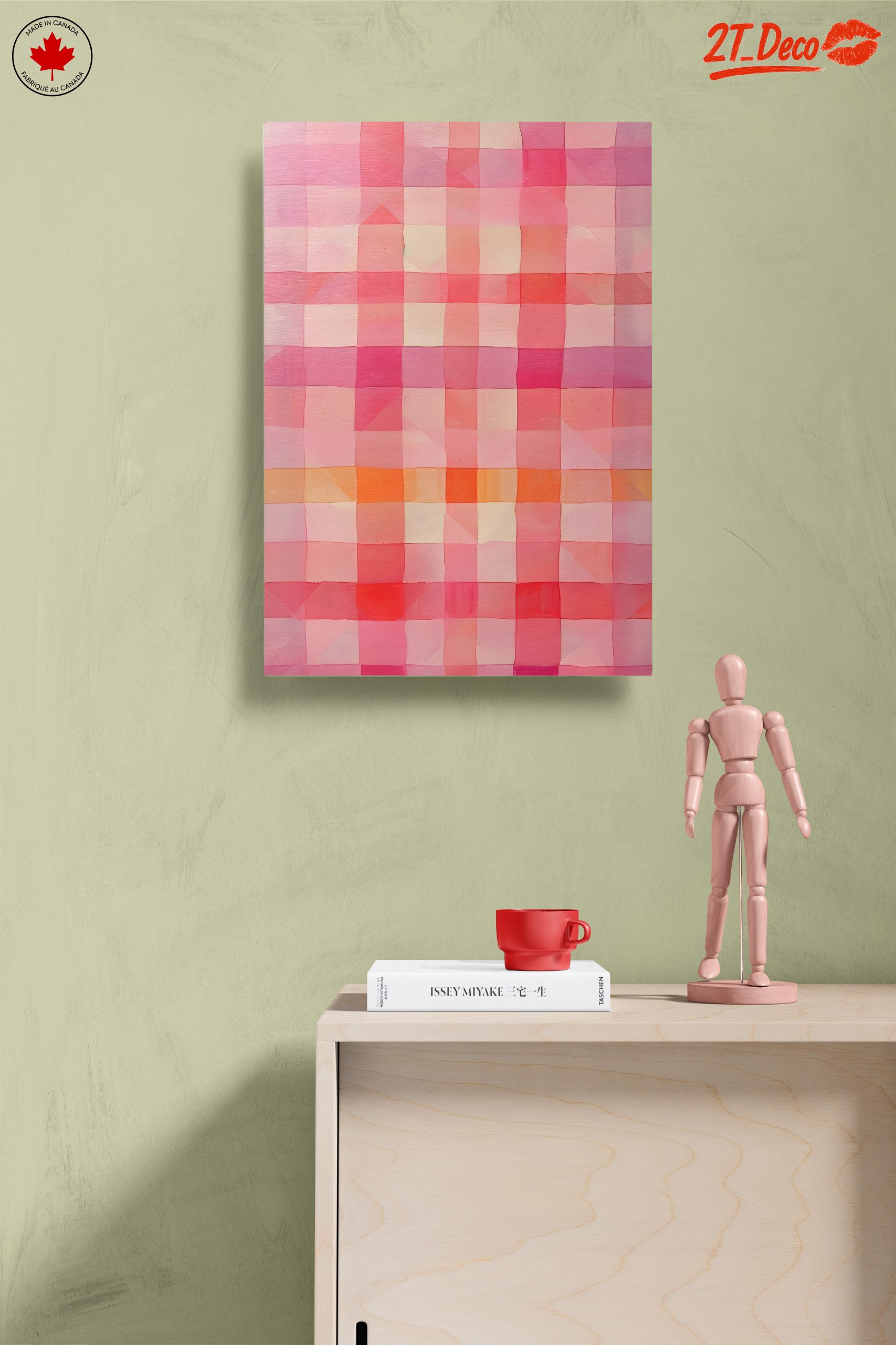 Soft Pink Abstract Pattern Art - Image 14
