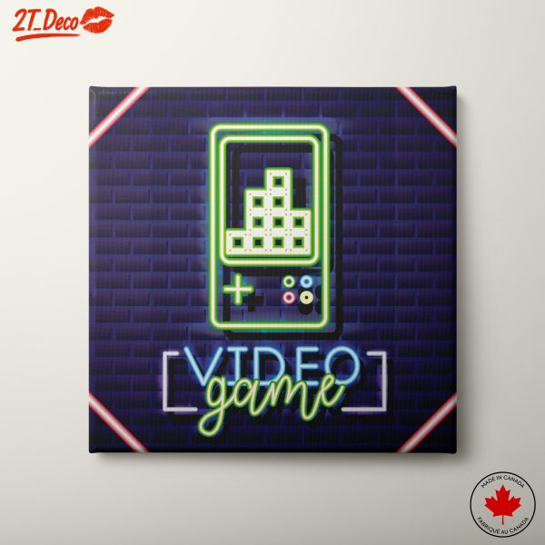 Retro Gaming Neon Artwork