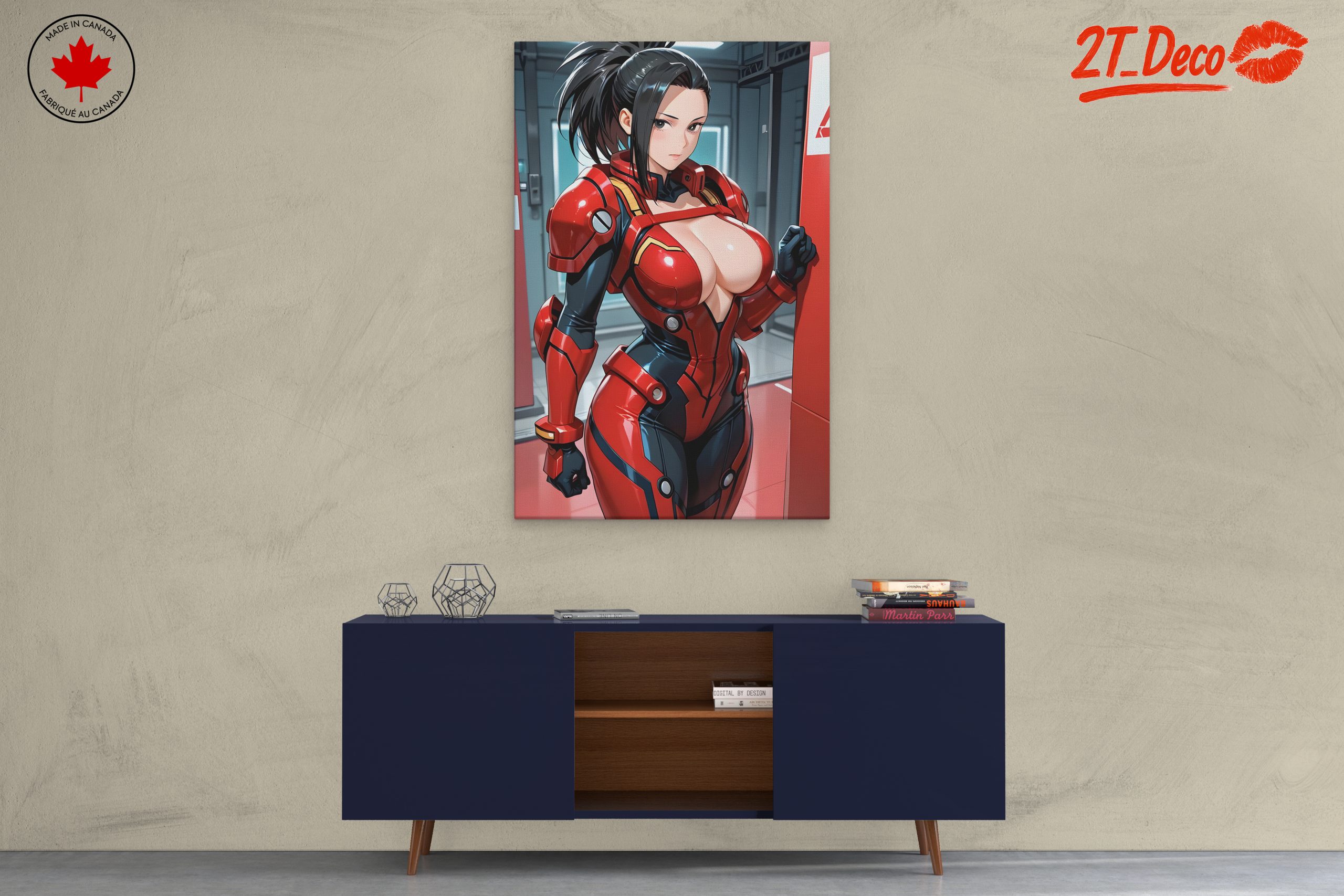 Futuristic Anime Character in Red Armor 2 - Image 3