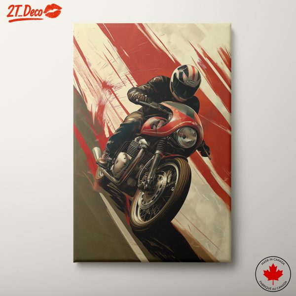 Dynamic Motorcycle Rider Artwork