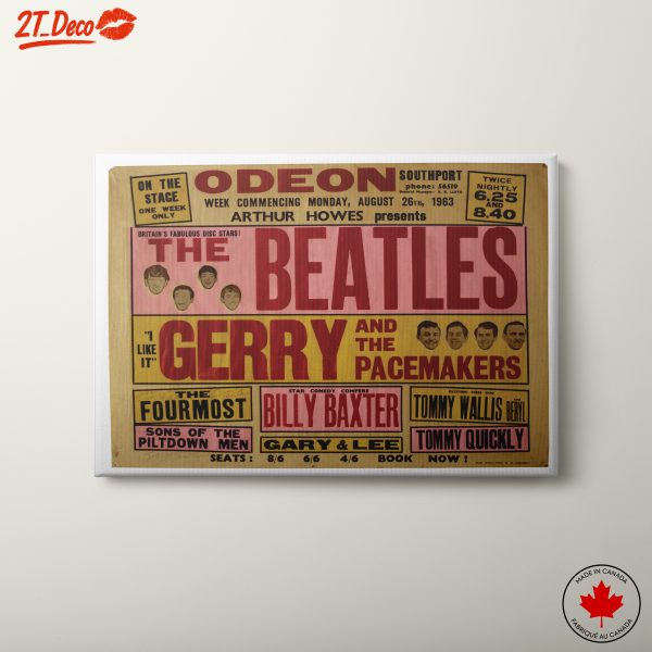 Vintage Beatles Concert Poster Artwork