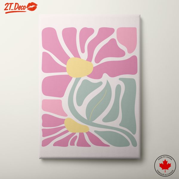 Stylized Floral Artwork with Vibrant Colors