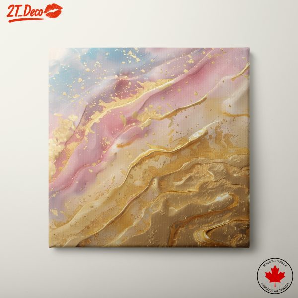 Elegant Abstract Waves with Gold Accents