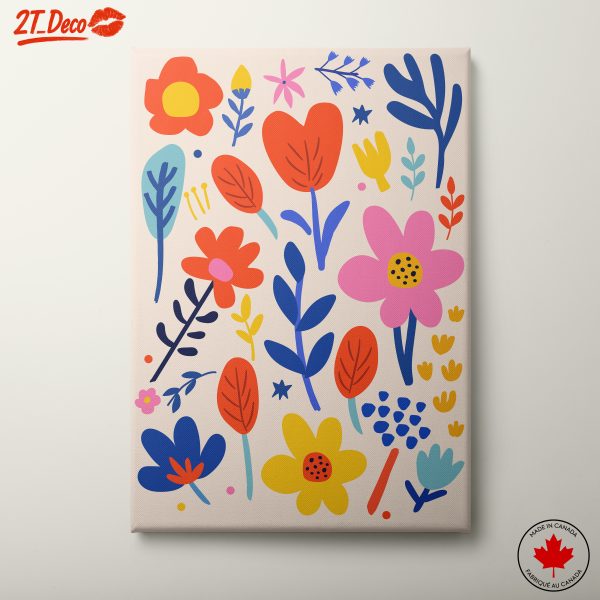 Colorful Botanical Abstract Art for Bright Spaces