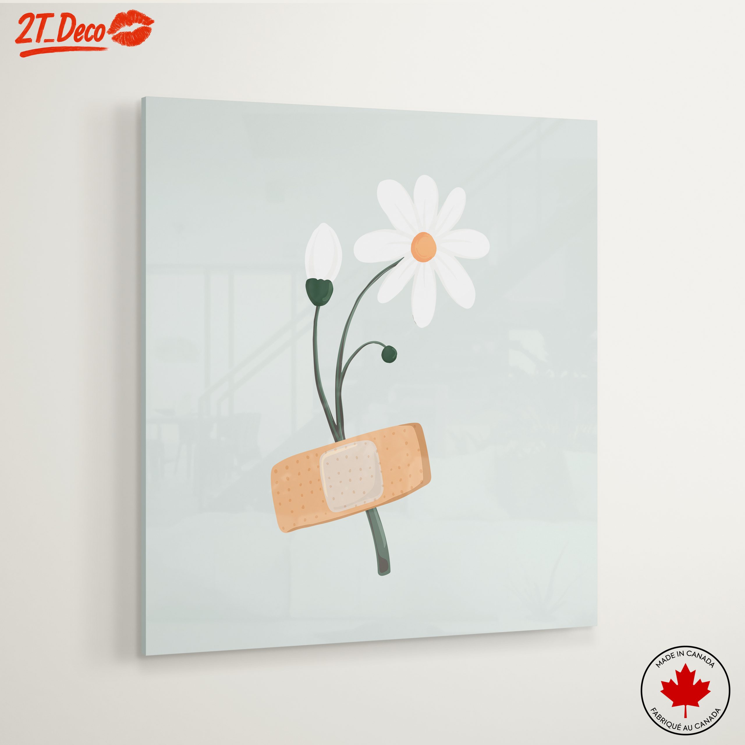 Floral Art with Bandage and Healing Symbols - Image 6