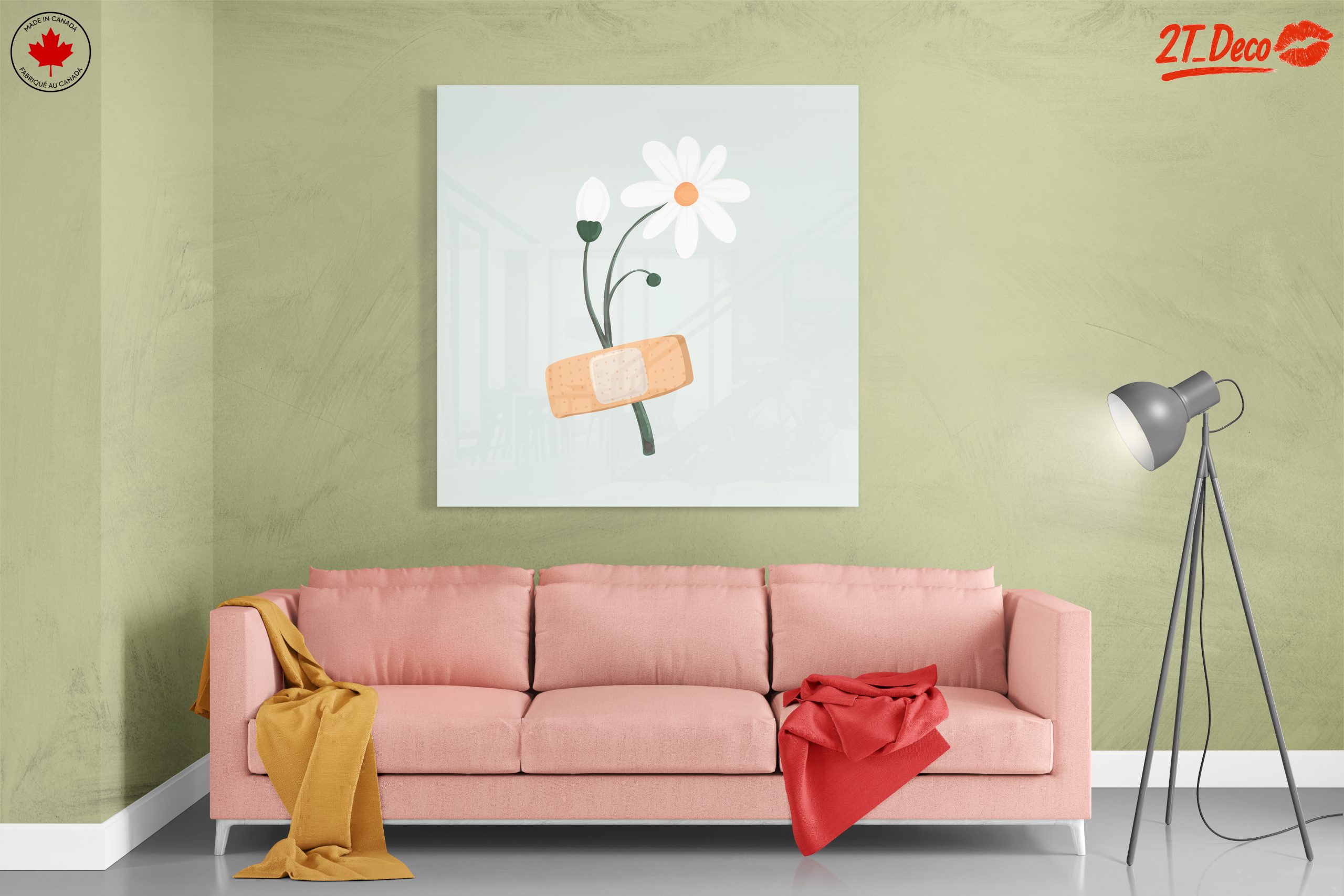 Floral Art with Bandage and Healing Symbols - Image 7