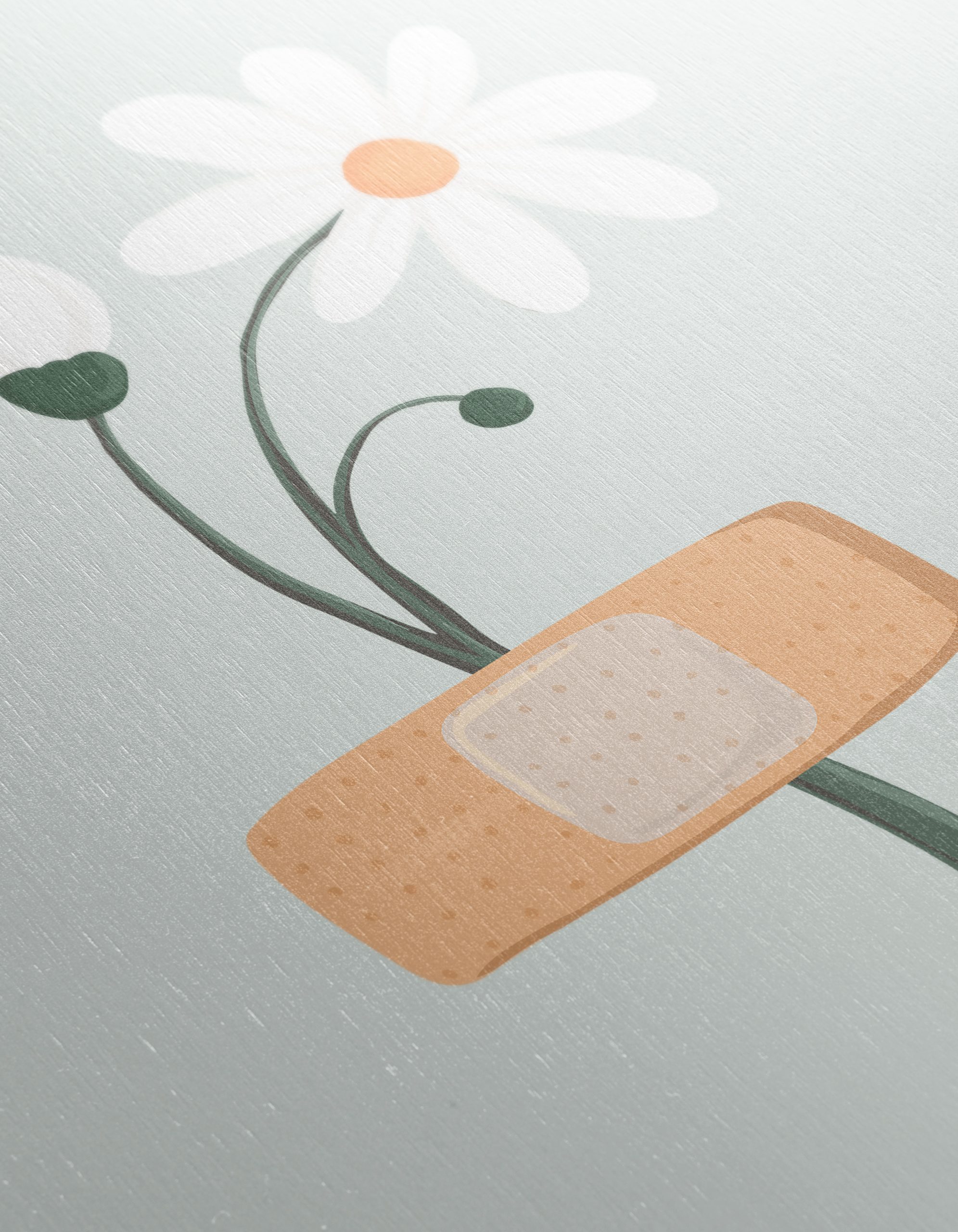 Floral Art with Bandage and Healing Symbols - Image 12