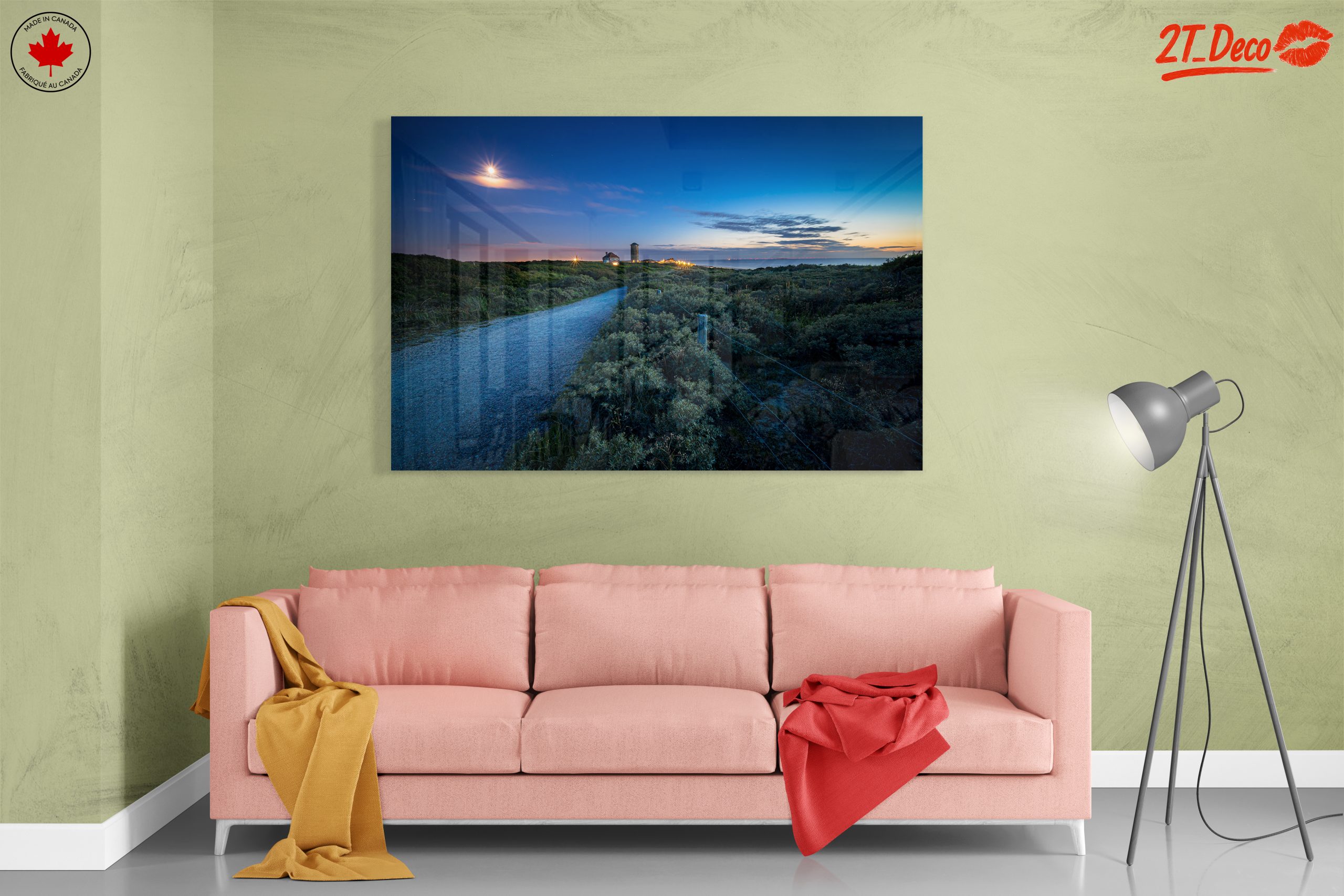Serene Coastal Landscape Under Moonlight - Image 7
