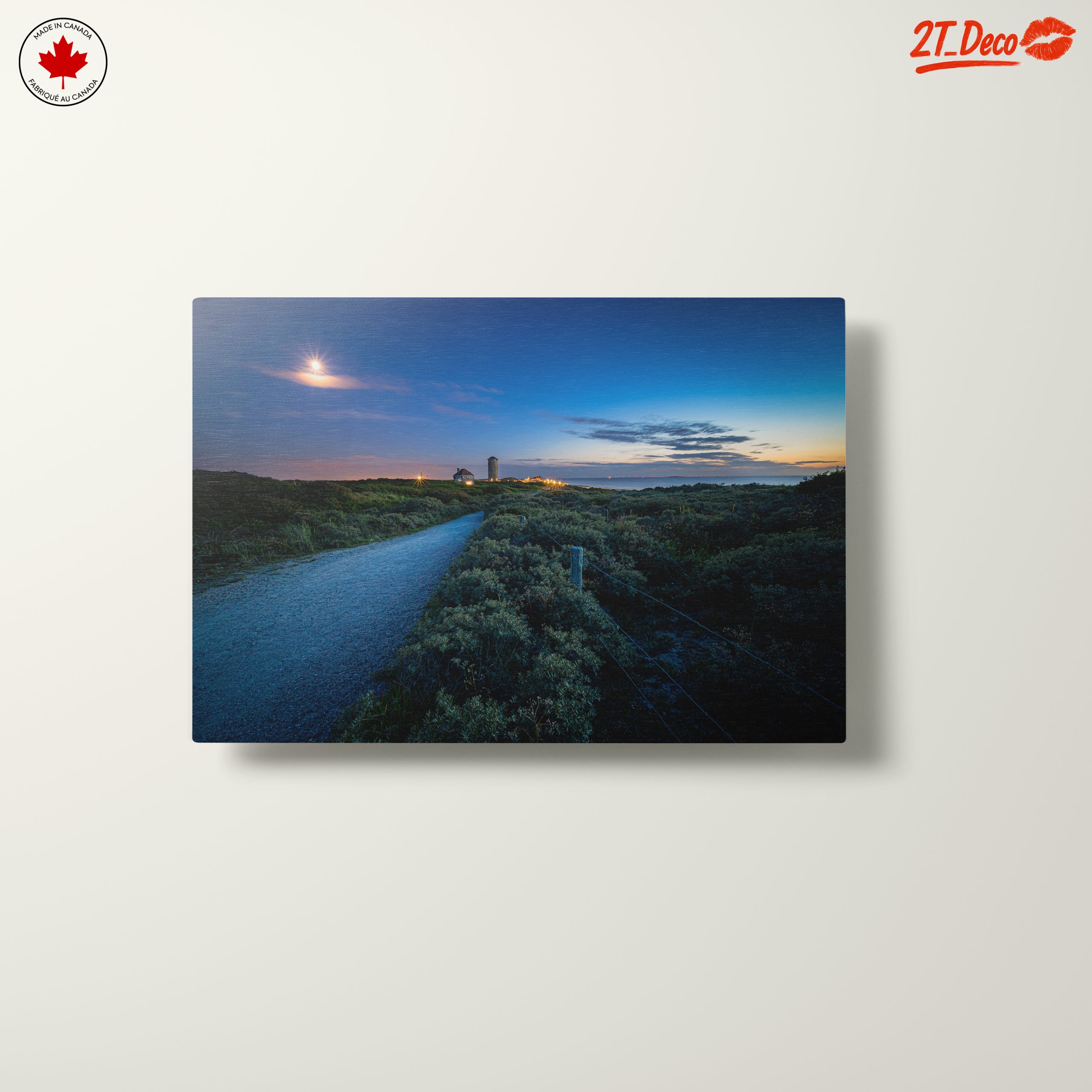 Serene Coastal Landscape Under Moonlight - Image 10