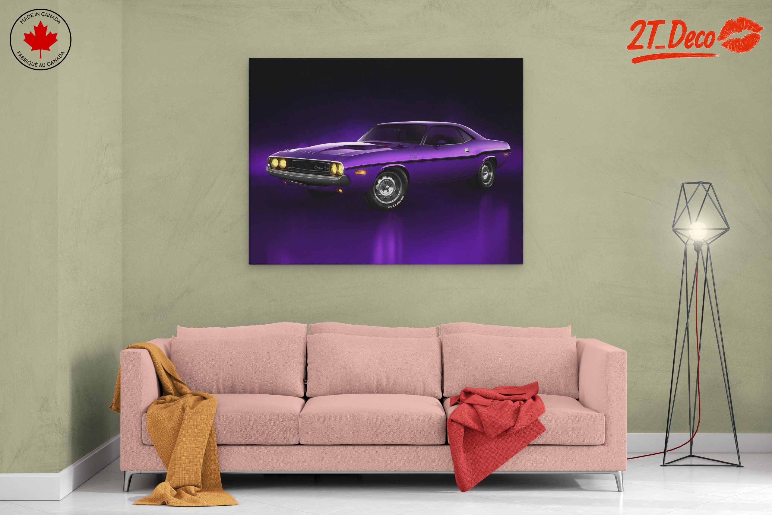 Vintage Purple Classic Car - Image 2