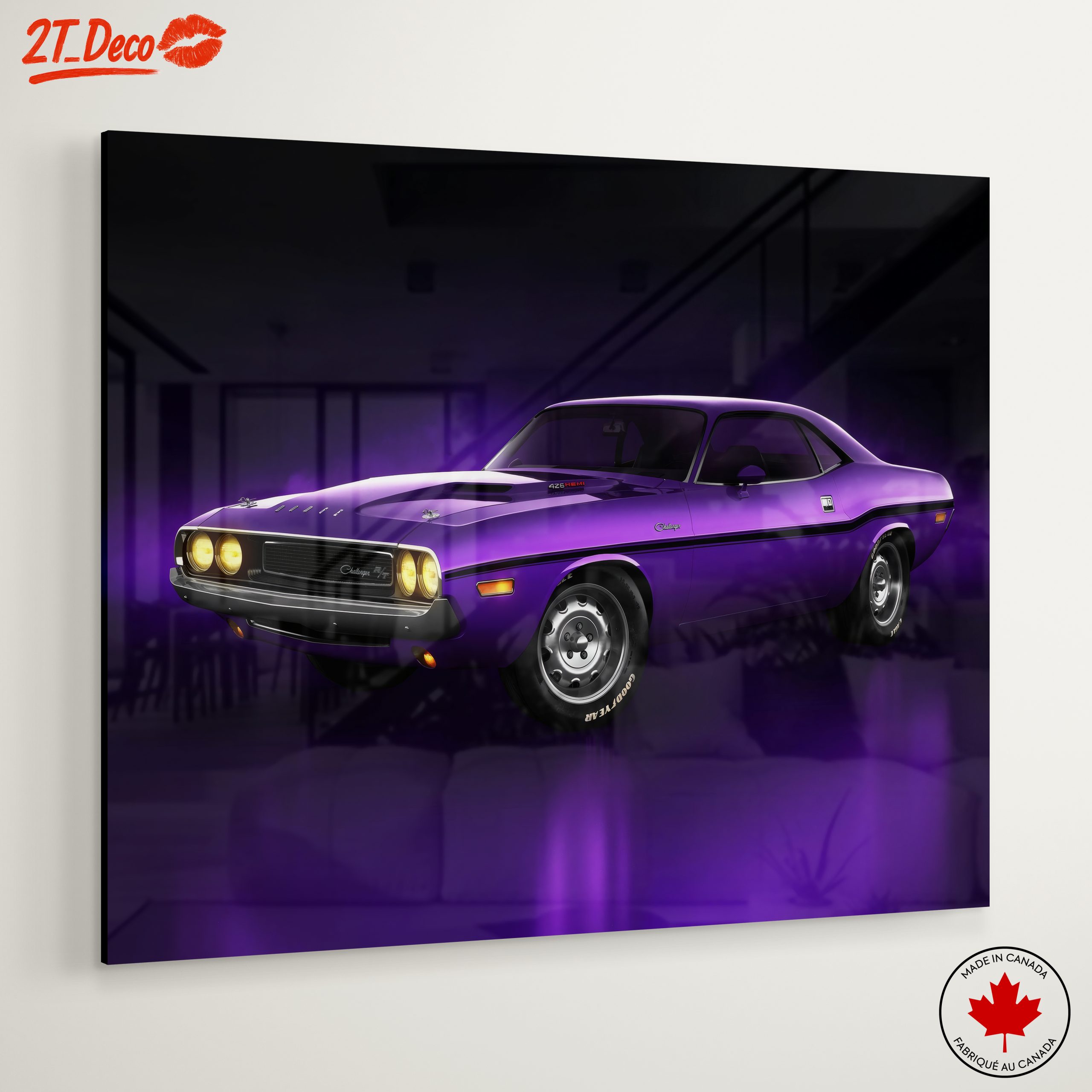 Vintage Purple Classic Car - Image 6