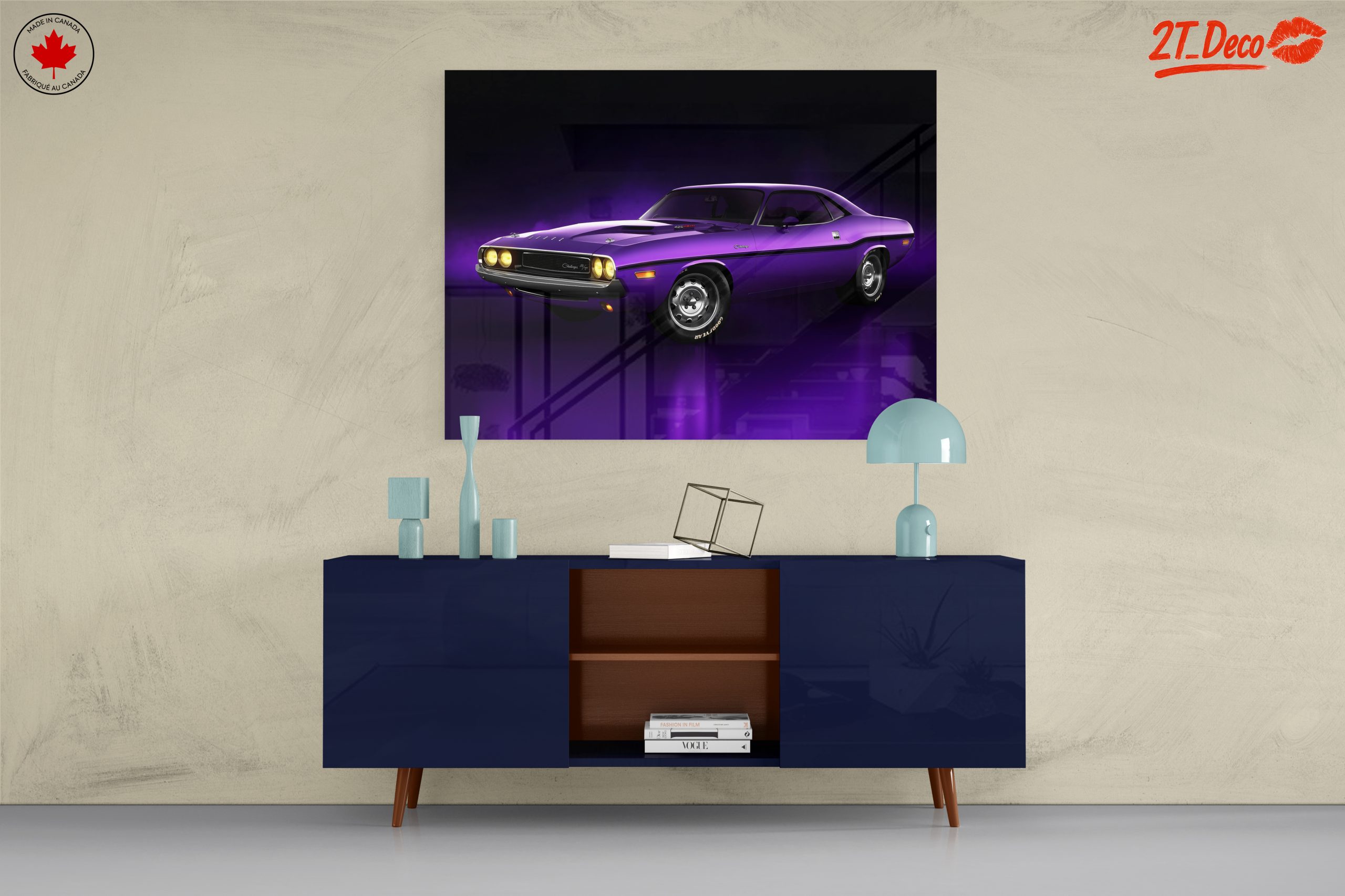 Vintage Purple Classic Car - Image 8