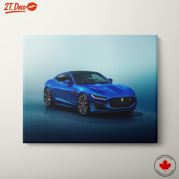 Sleek Blue Sports Car Art