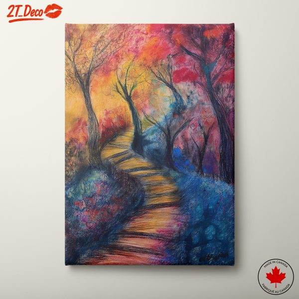Vibrant Abstract Landscape Path