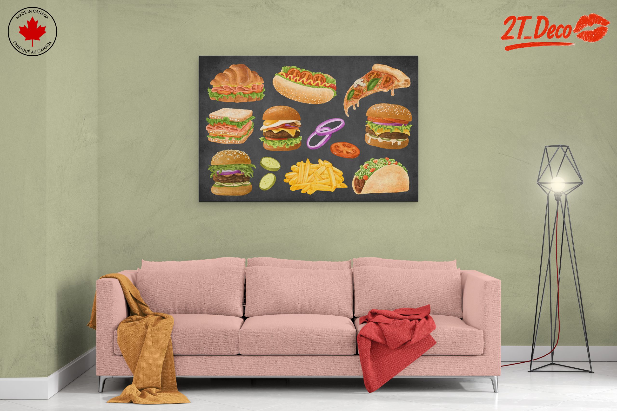 Whimsical Abstract Food Artwork - Image 2