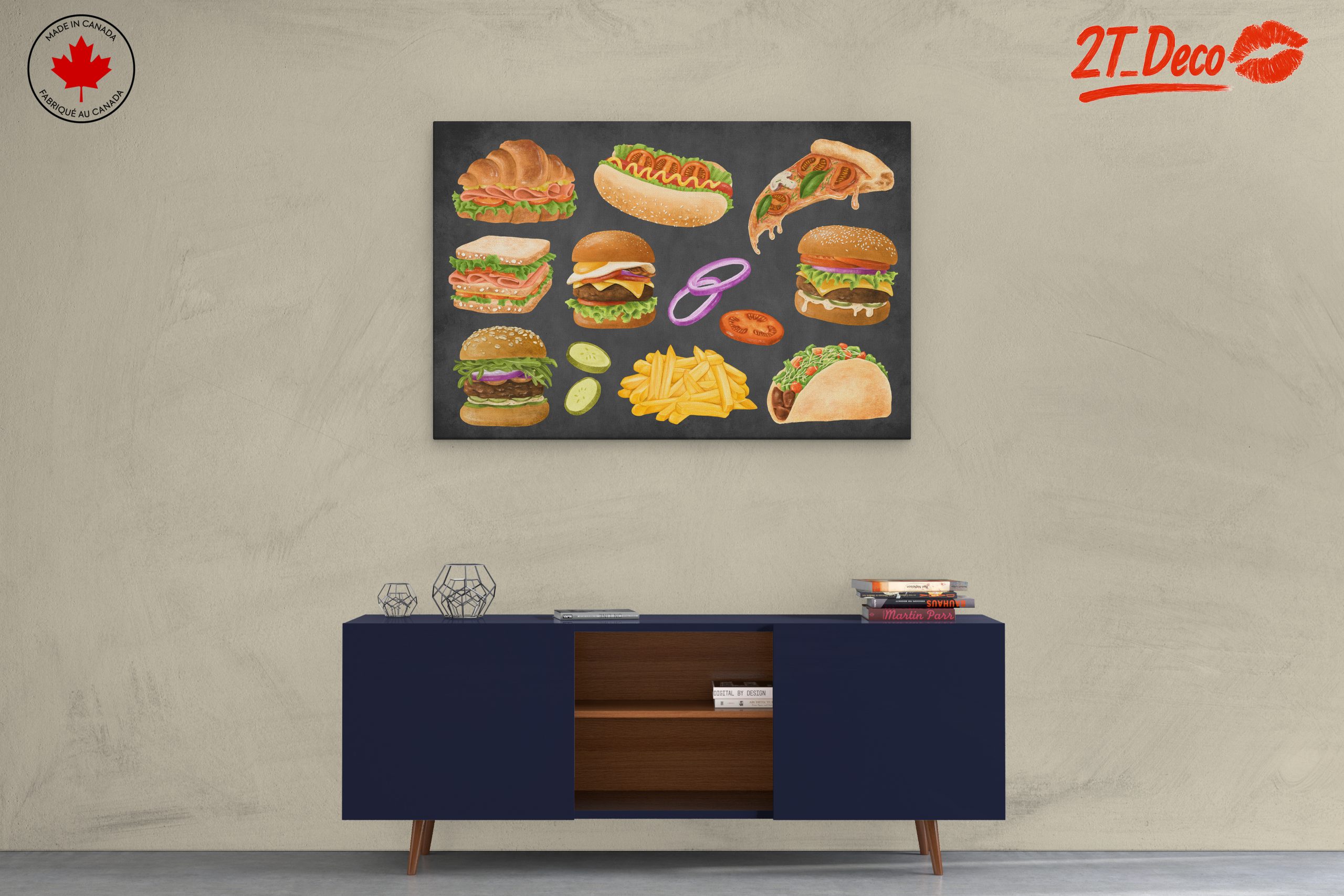 Whimsical Abstract Food Artwork - Image 3