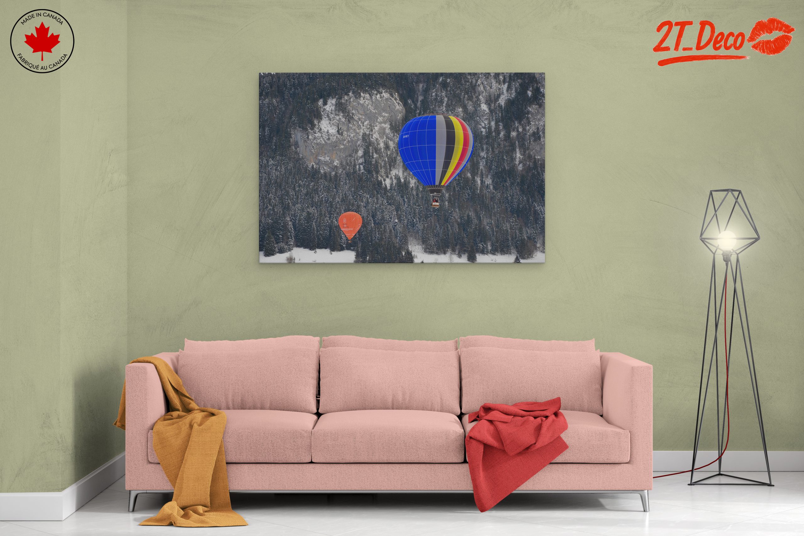Hot Air Balloons in Snowy Landscape - Image 2