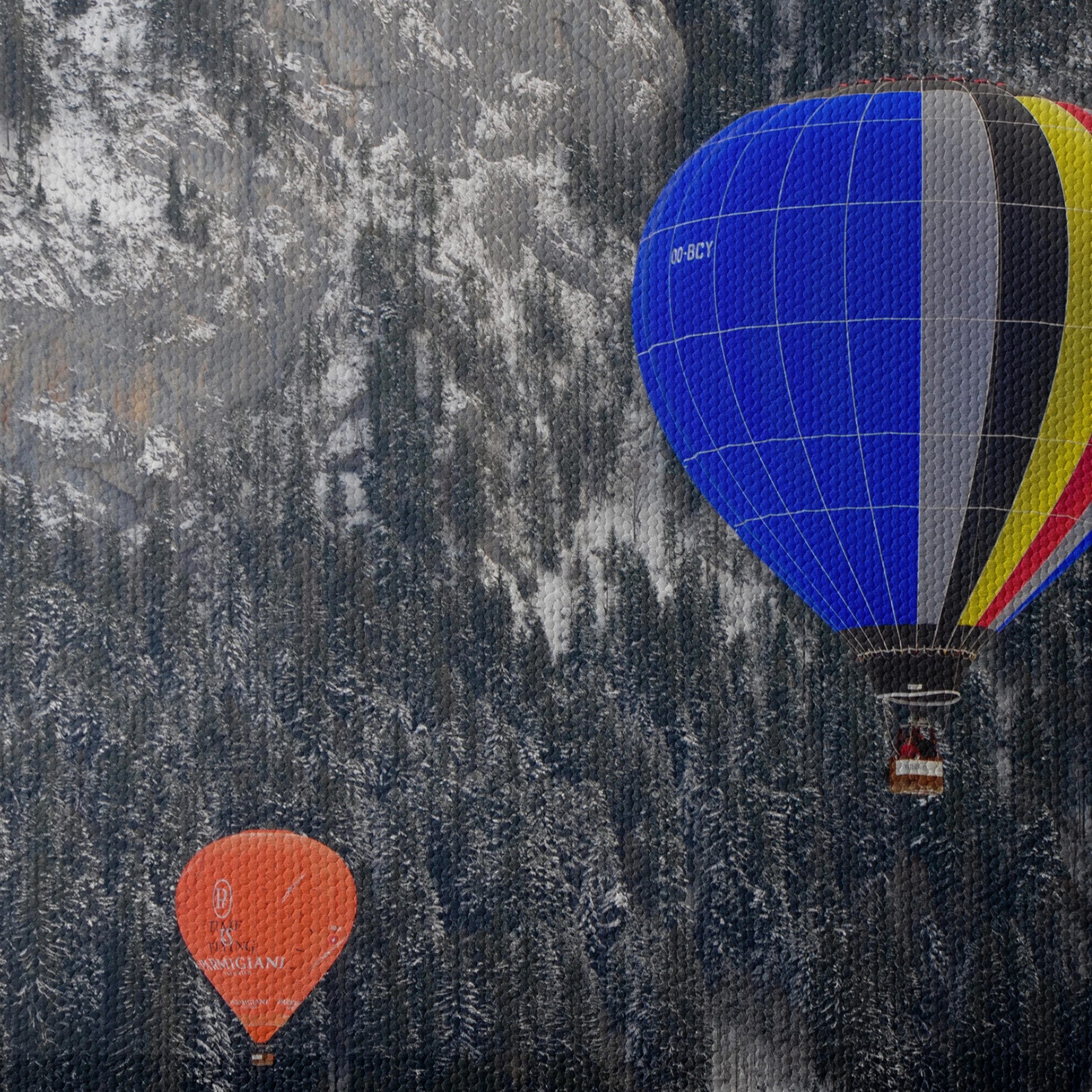 Hot Air Balloons in Snowy Landscape - Image 4