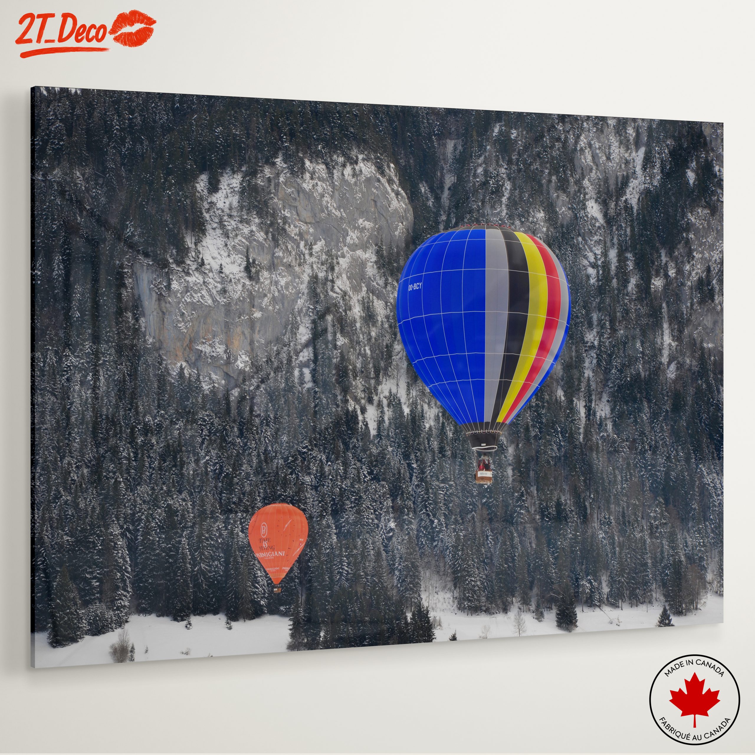 Hot Air Balloons in Snowy Landscape - Image 6