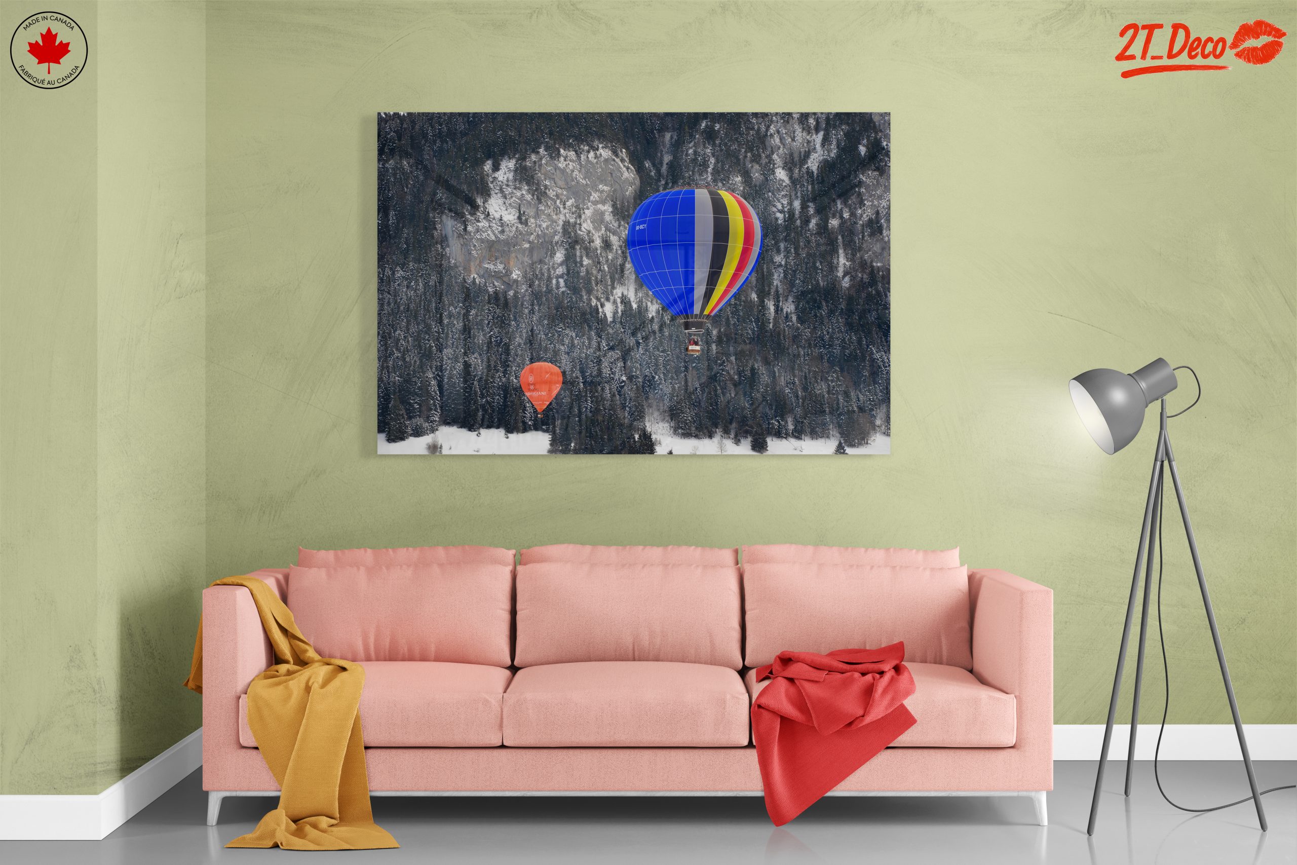 Hot Air Balloons in Snowy Landscape - Image 7