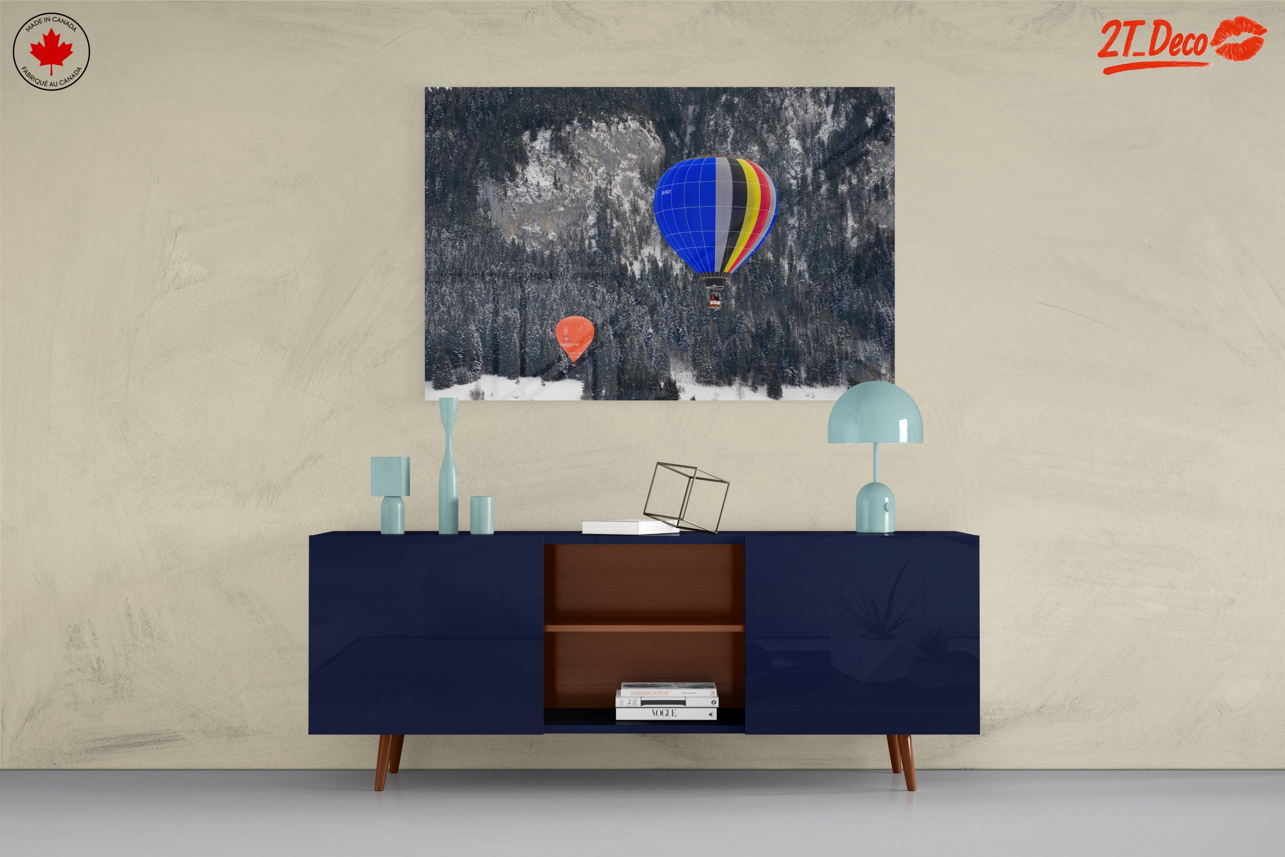 Hot Air Balloons in Snowy Landscape - Image 8