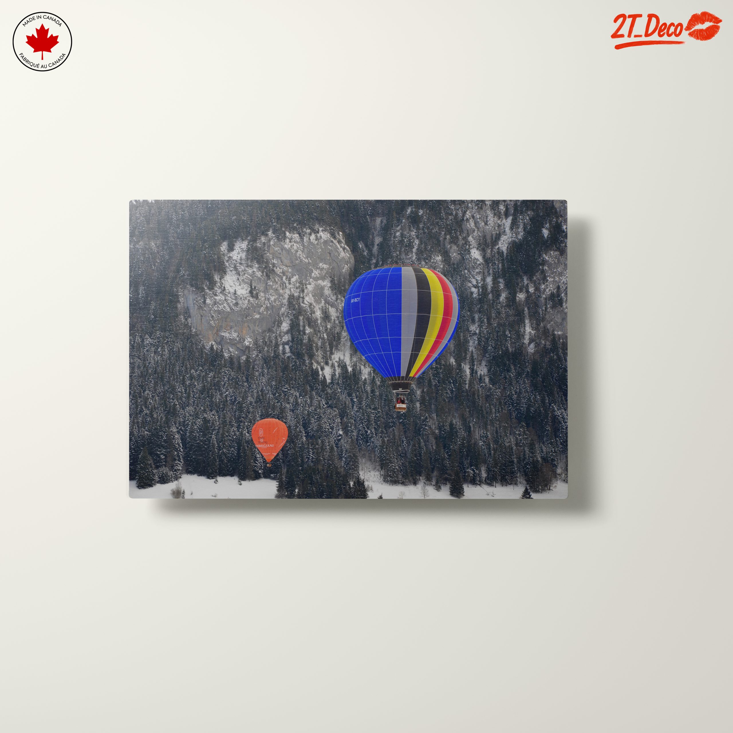 Hot Air Balloons in Snowy Landscape - Image 10