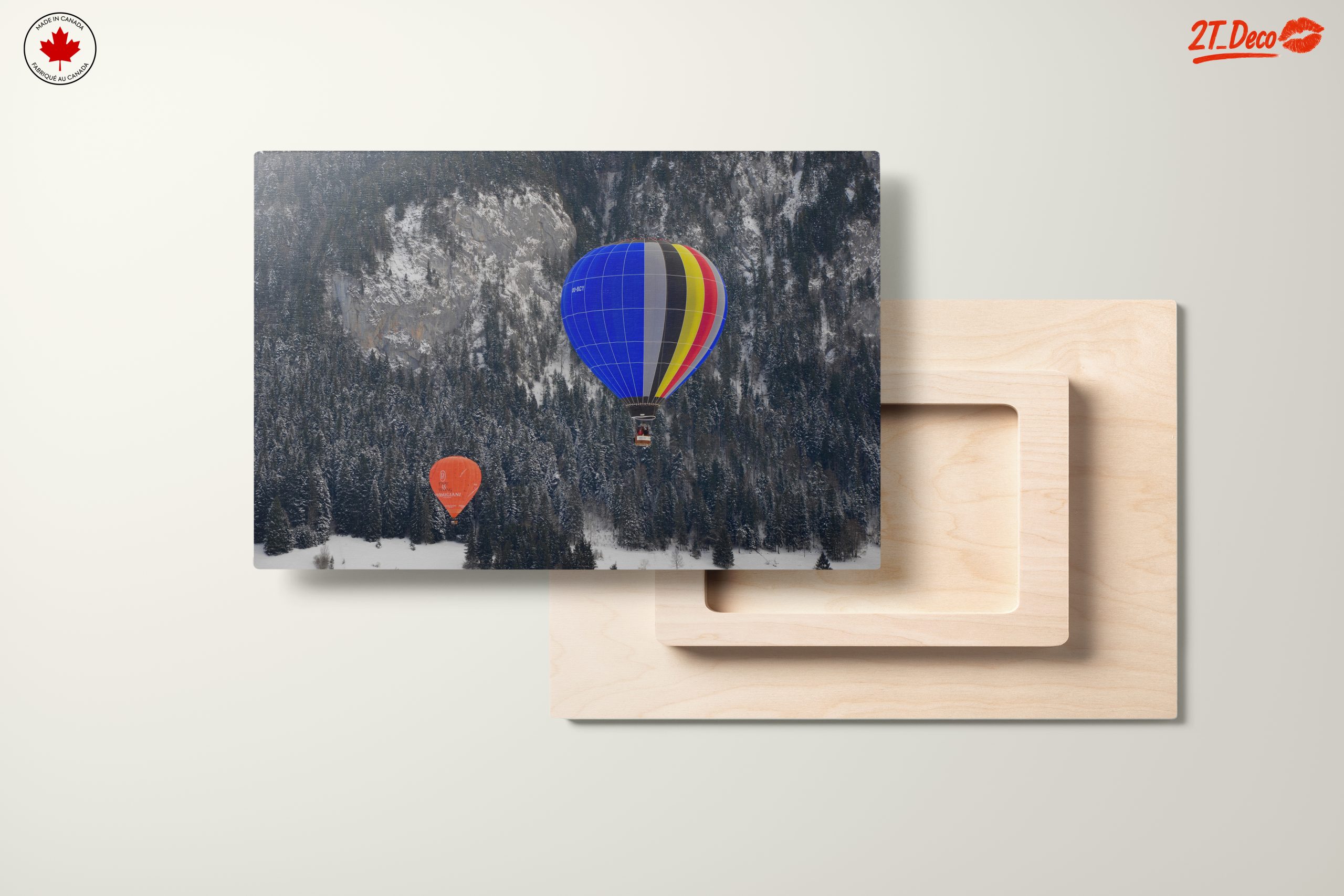 Hot Air Balloons in Snowy Landscape - Image 11